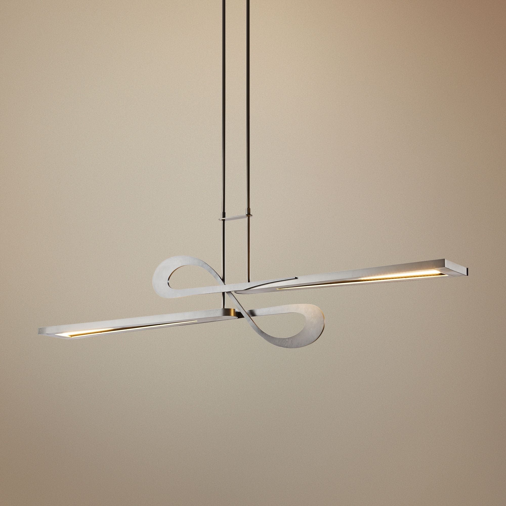 Switchback 49.75"W Steel LED Kitchen Linear Pendant