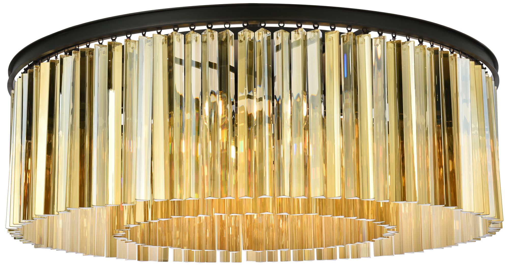 Sydney 10-Light Matte Black Flush Mount Golden