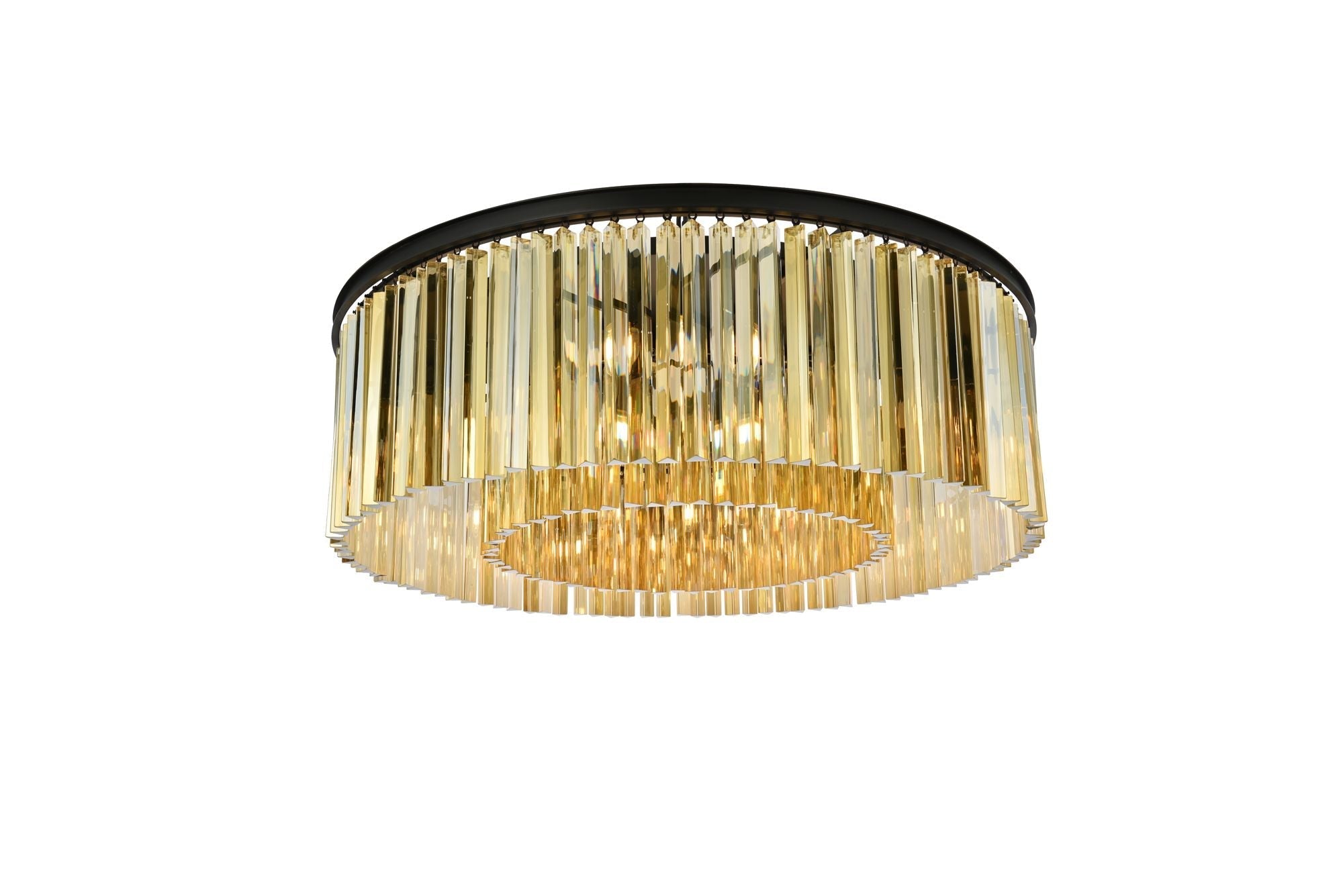 Sydney 10-Light Matte Black Flush Mount Golden