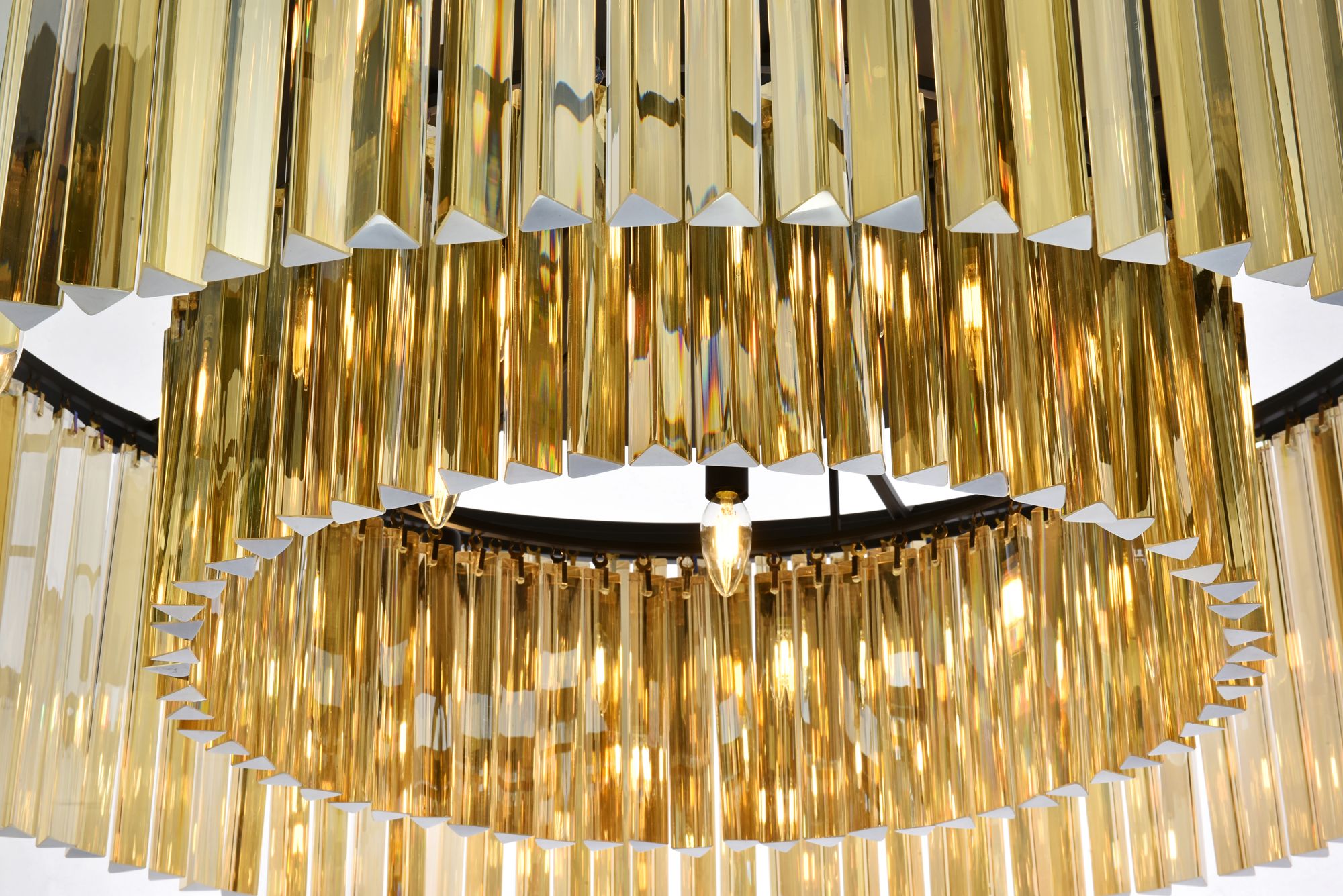 Sydney 10-Light Matte Black Flush Mount Golden