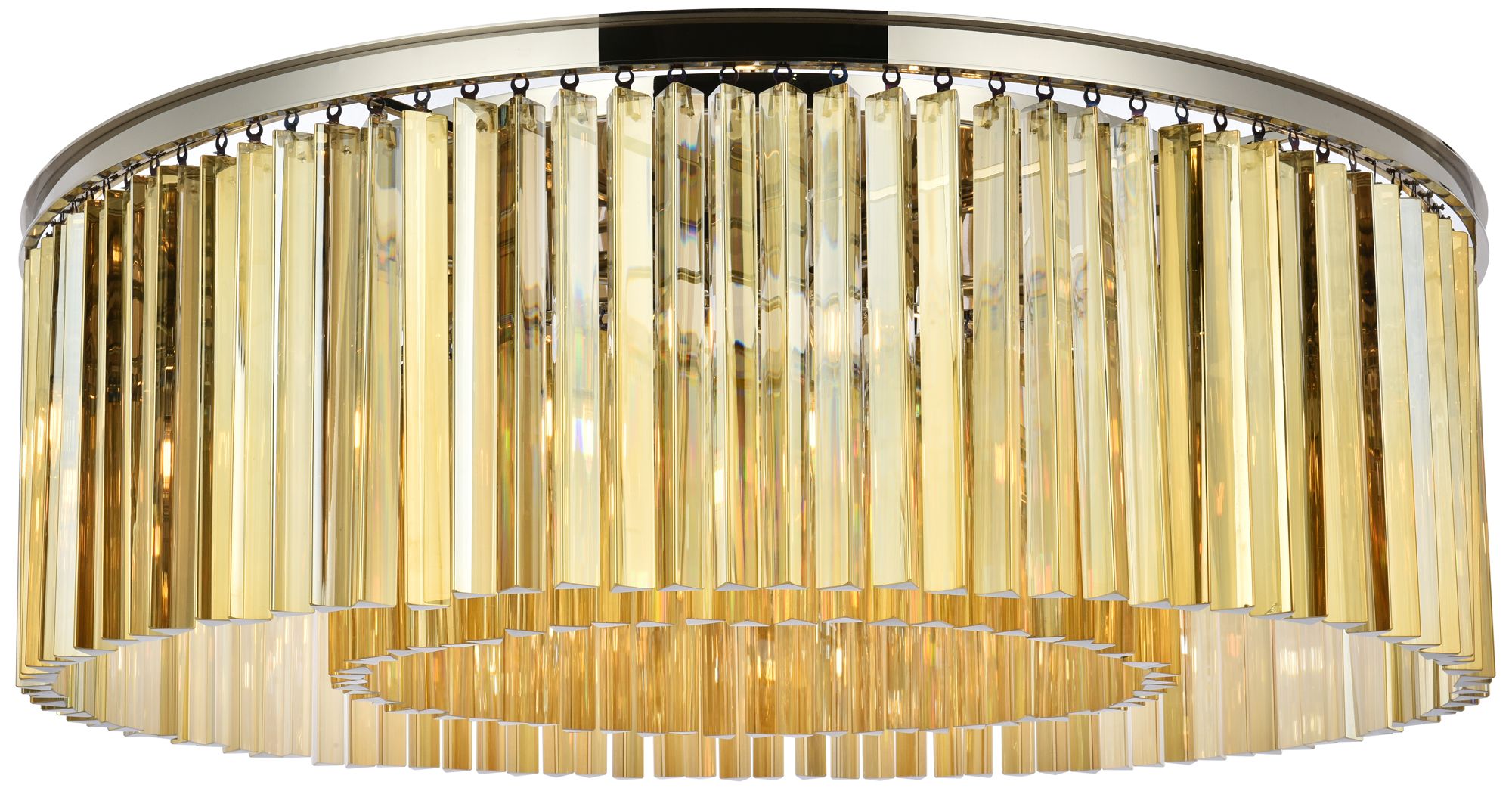 Sydney 10-Light Polished Nickel Flush Mount