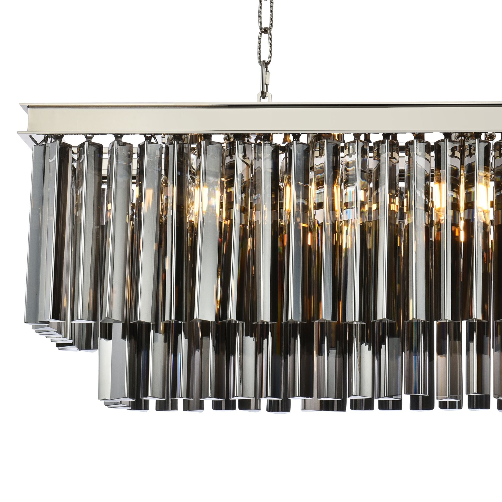 Sydney 40" Wide Polished Nickel 12-Light Linear Pendant