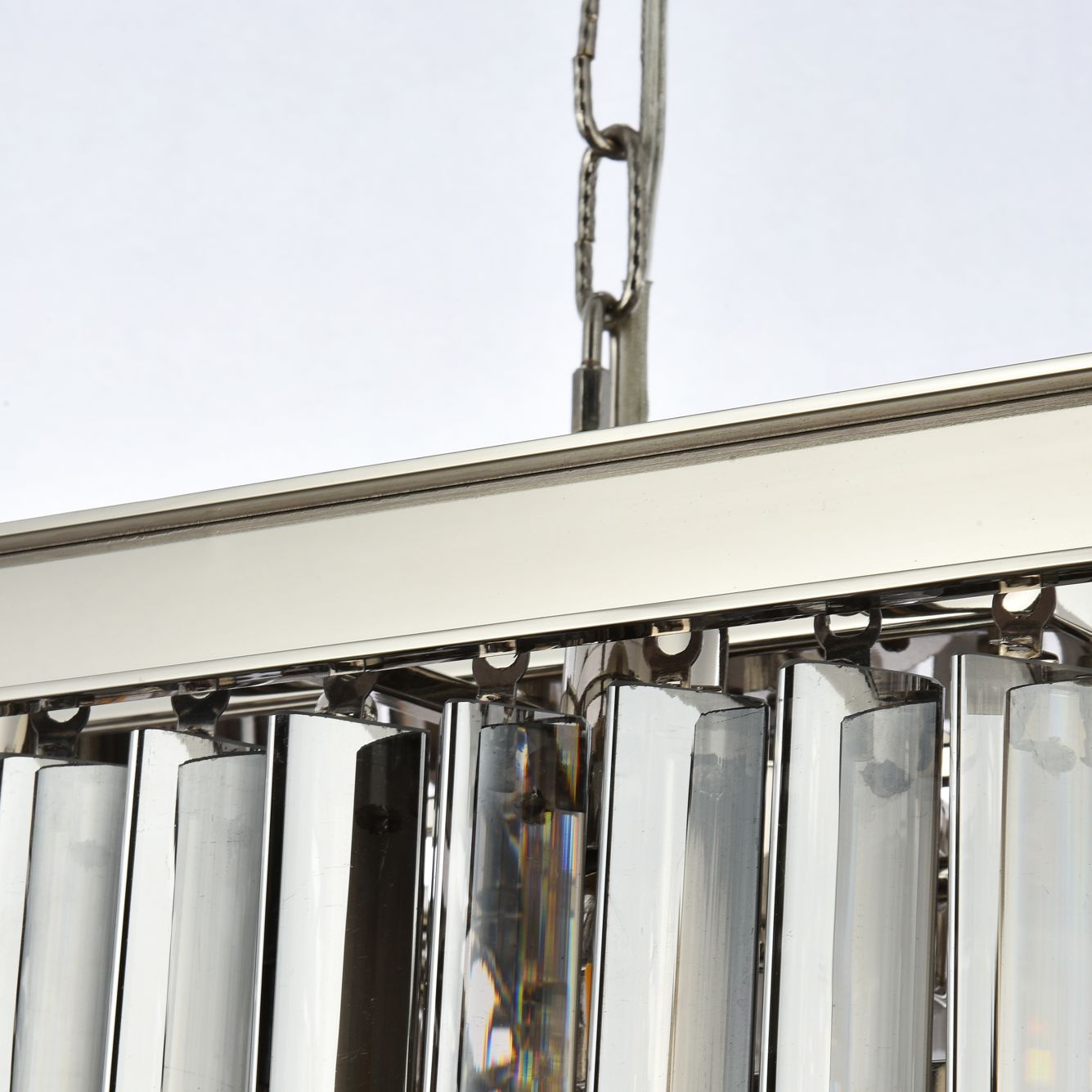 Sydney 40" Wide Polished Nickel 12-Light Linear Pendant