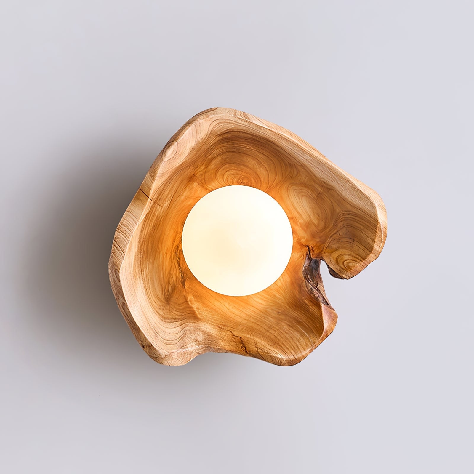 Sylvara Wood Orb Wall Light, Hardwired Wall Sconce, detail 13