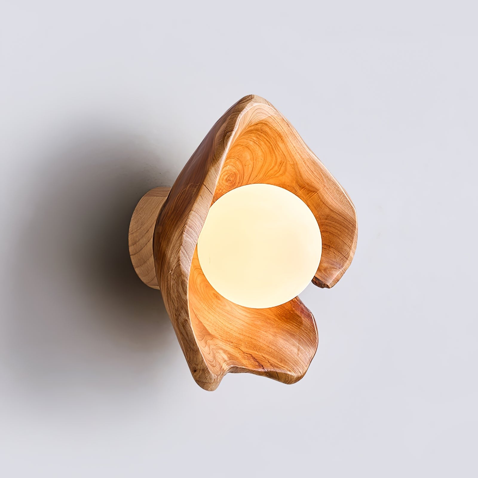 Sylvara Wood Orb Wall Light, Hardwired Wall Sconce, detail 14