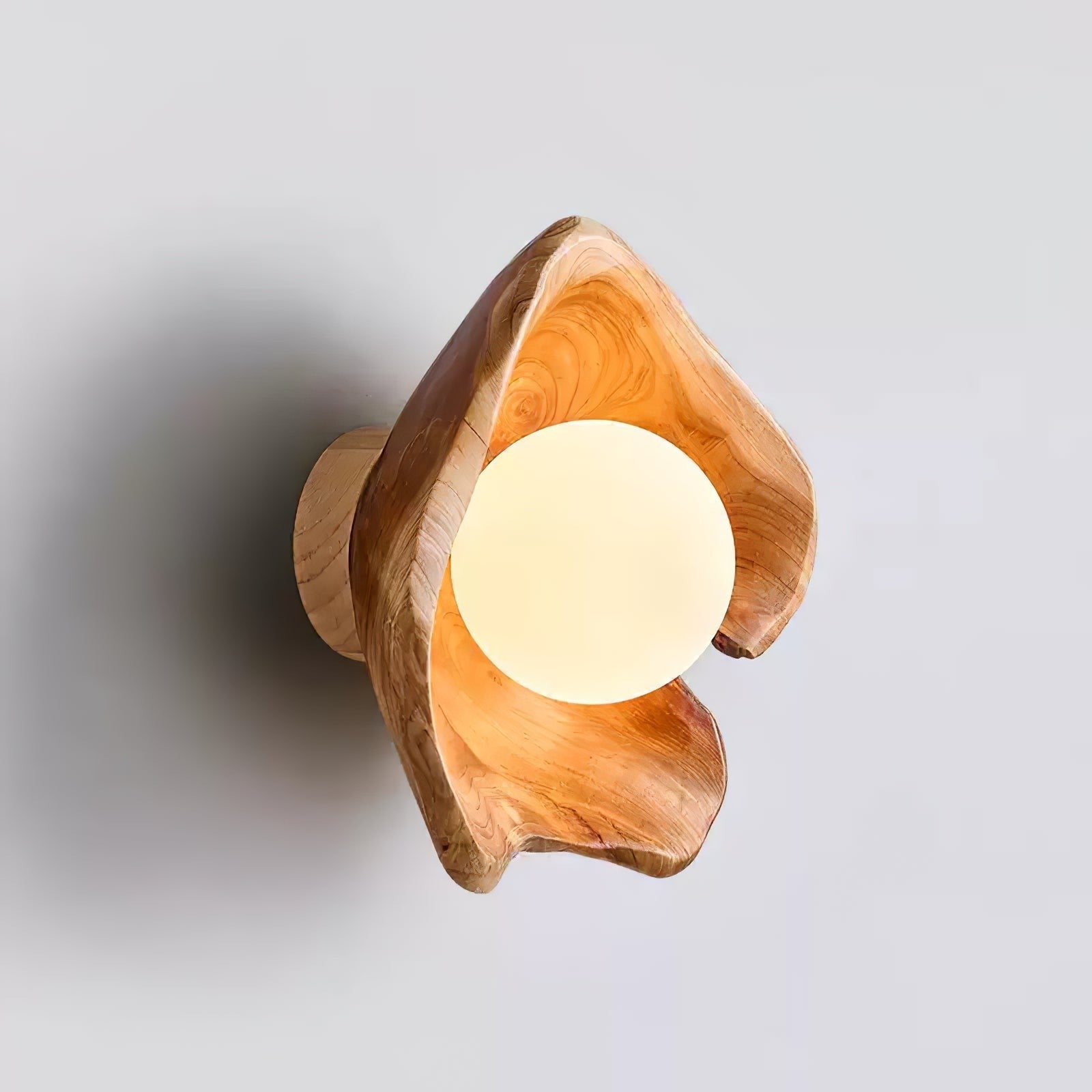 Sylvara Wood Orb Wall Light, Hardwired Wall Sconce, detail 9