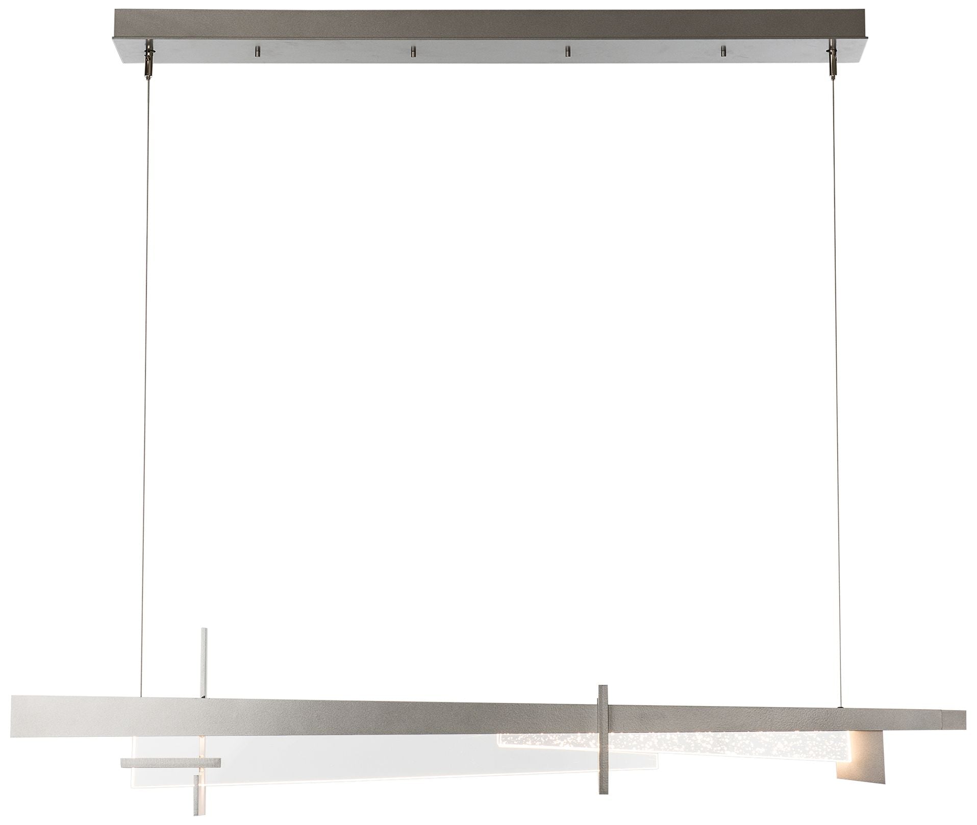 Tenon 48" Wide Vintage Platinum and LED Linear Pendant