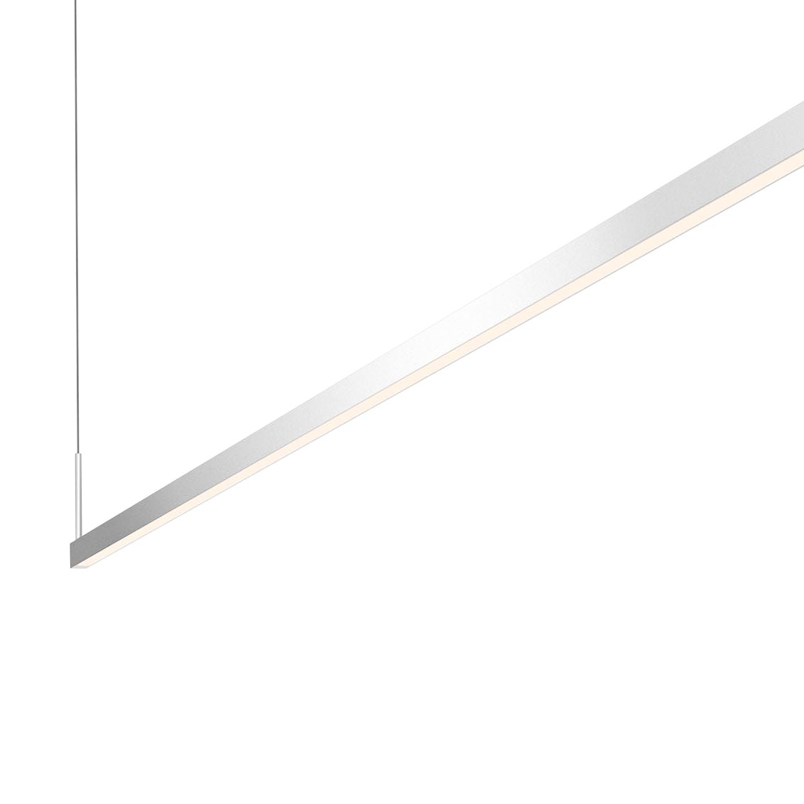 Thin-Line 96" Wide Bright Satin Aluminum LED Chandelier