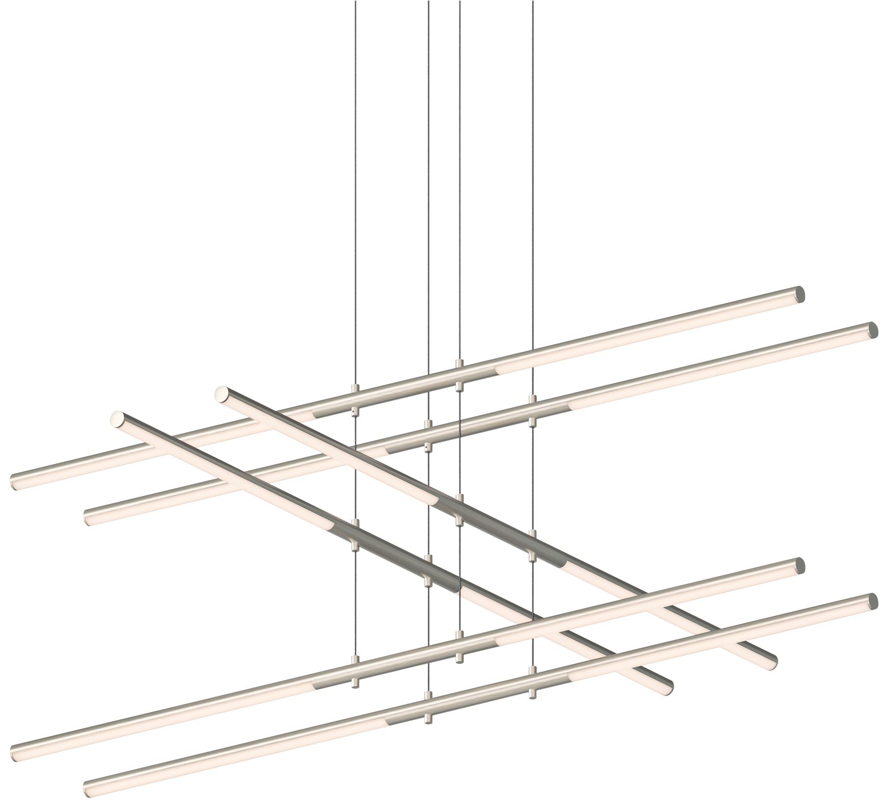 Tik-Tak? 47.5"W Nickel Stack 3-Tier LED Chandelier