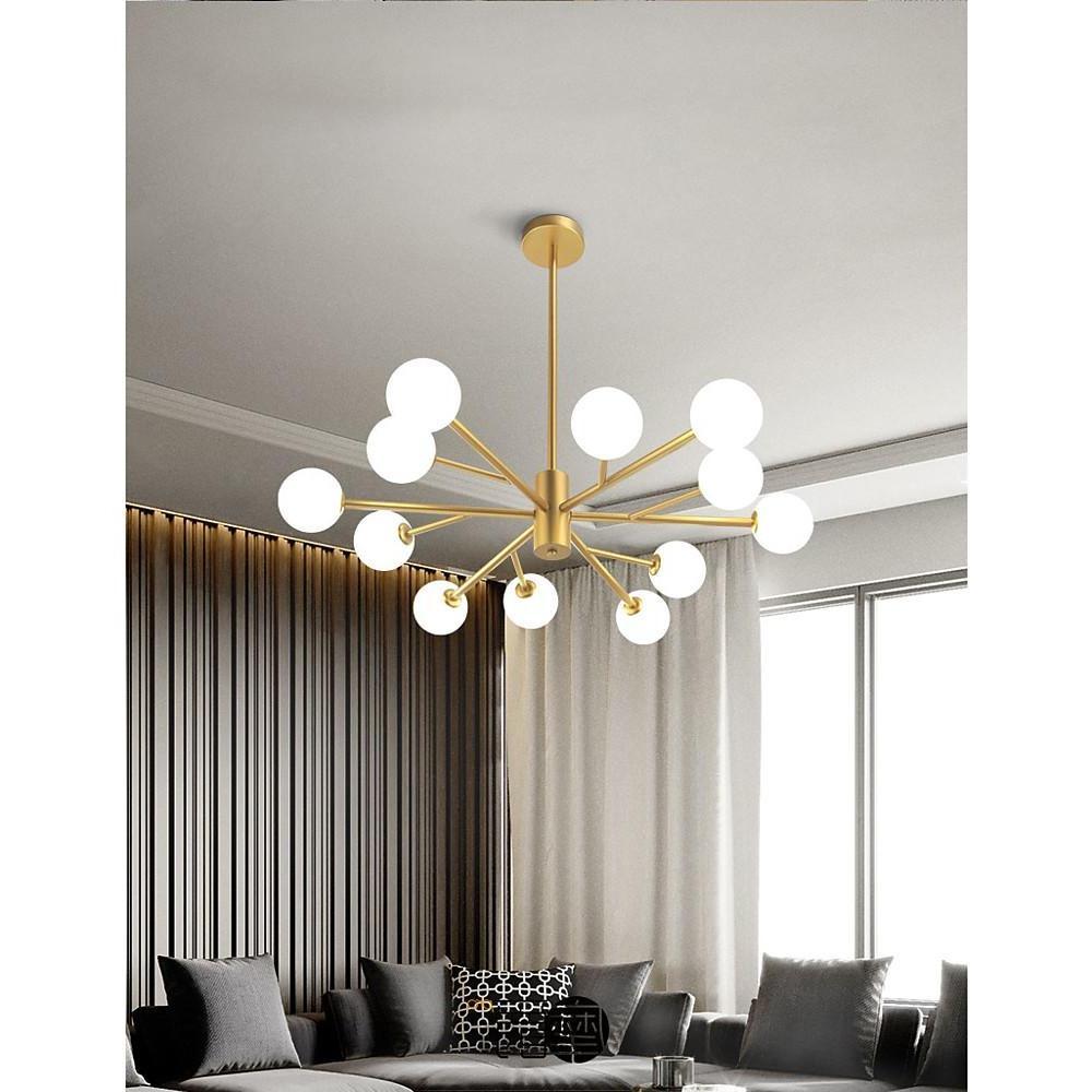 Cluster Globes Metal Bubble Glass Chandelier