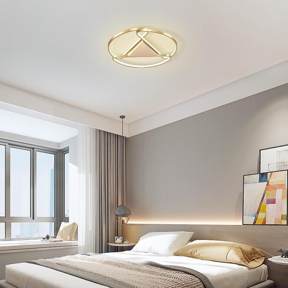Triangles Circle Metal LED Flush Mount Ceiling Light