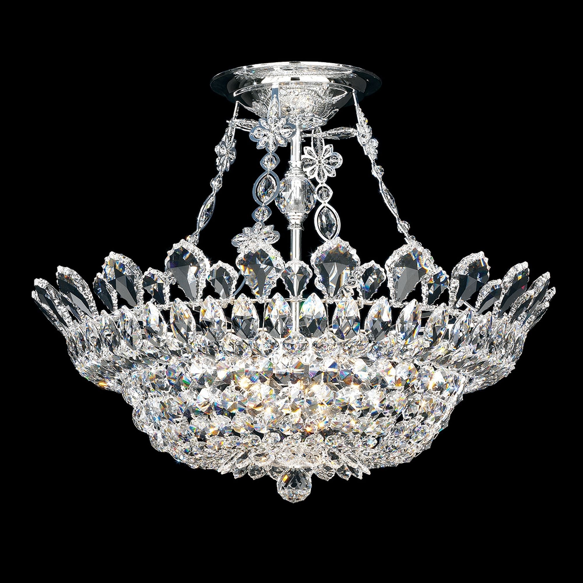 Trilliane 19"H X 10-Light Crystal Mount Chandelier