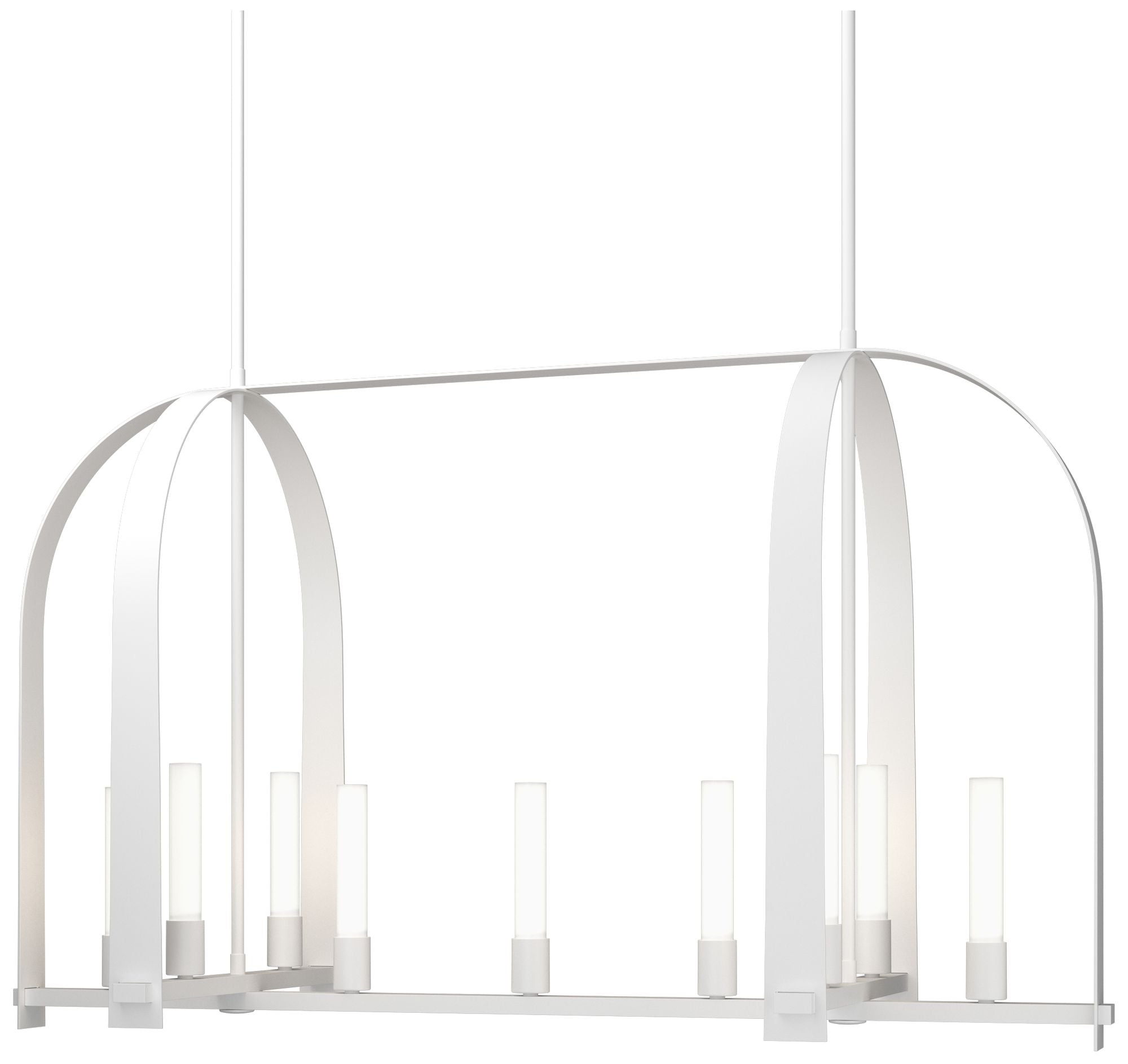 Triomphe 9-Light White Linear Pendant