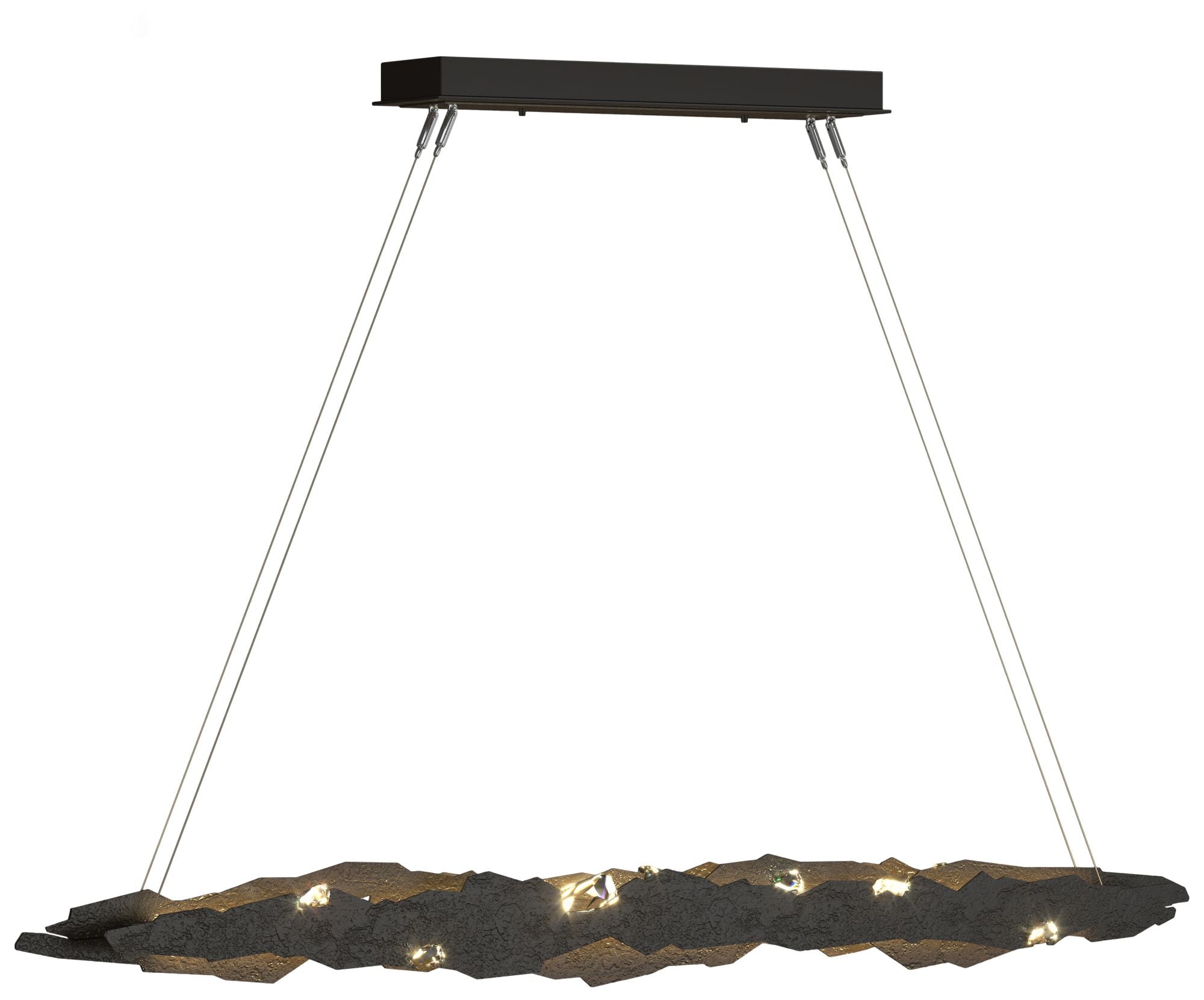 Trove 52.6"W Crystal Accented Oil Rubbed Pendant Light