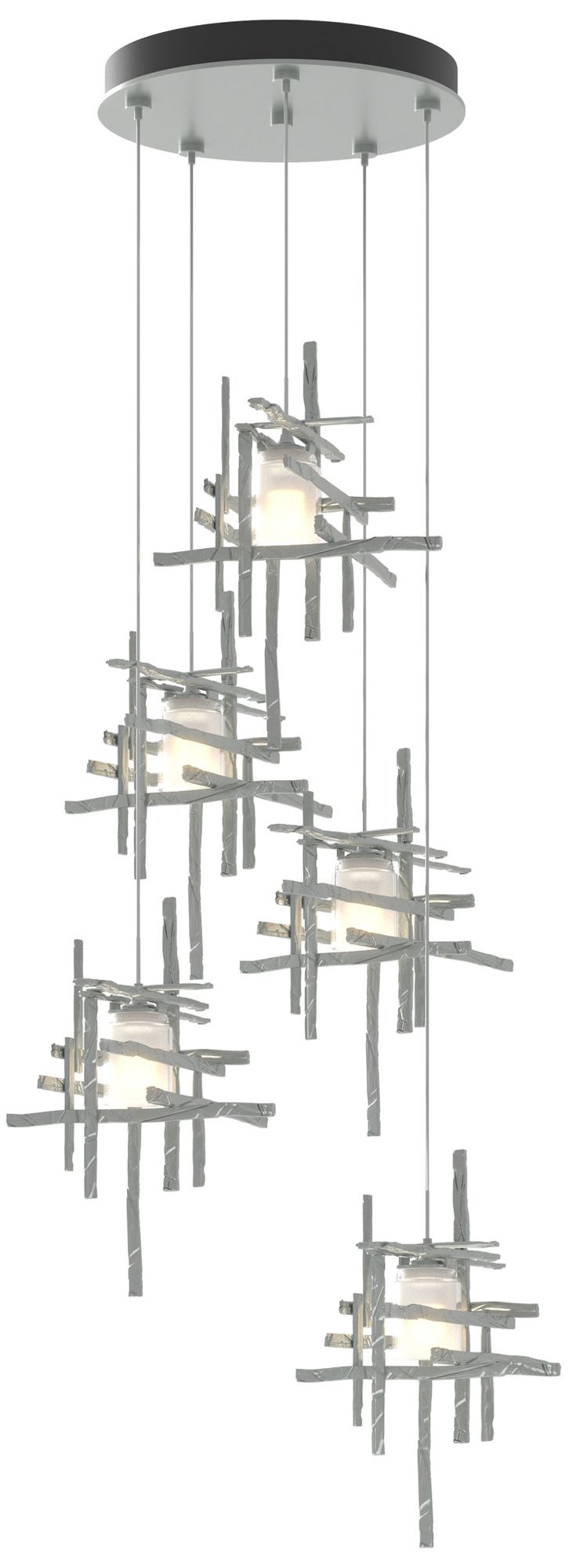 Tura 5-Light Vintage Platinum Long Pendant W