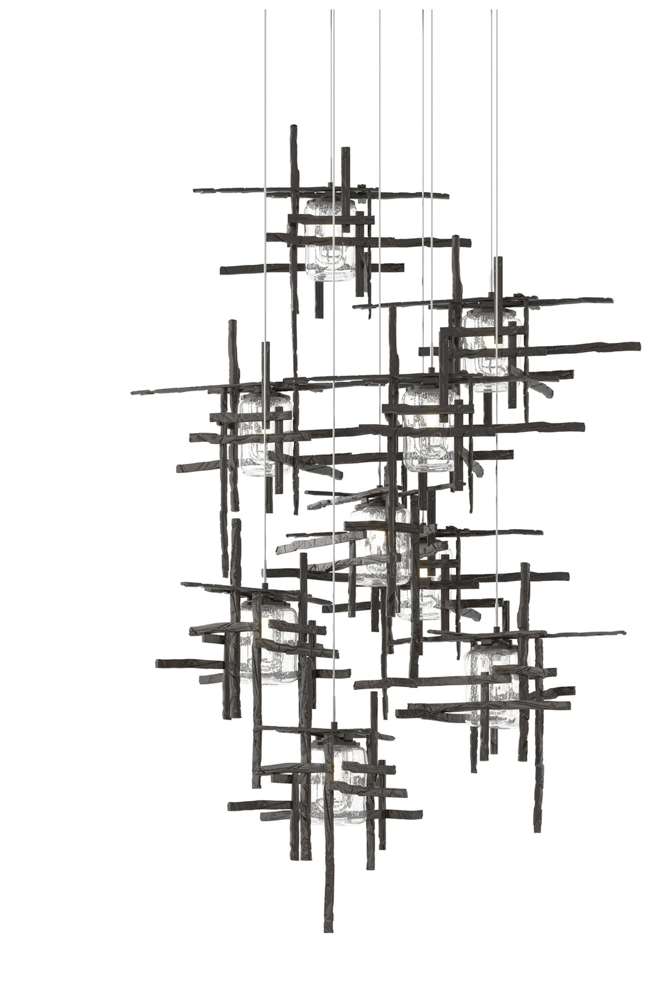 Tura 9-Light Round Oil Rubbed Long Pendant Light