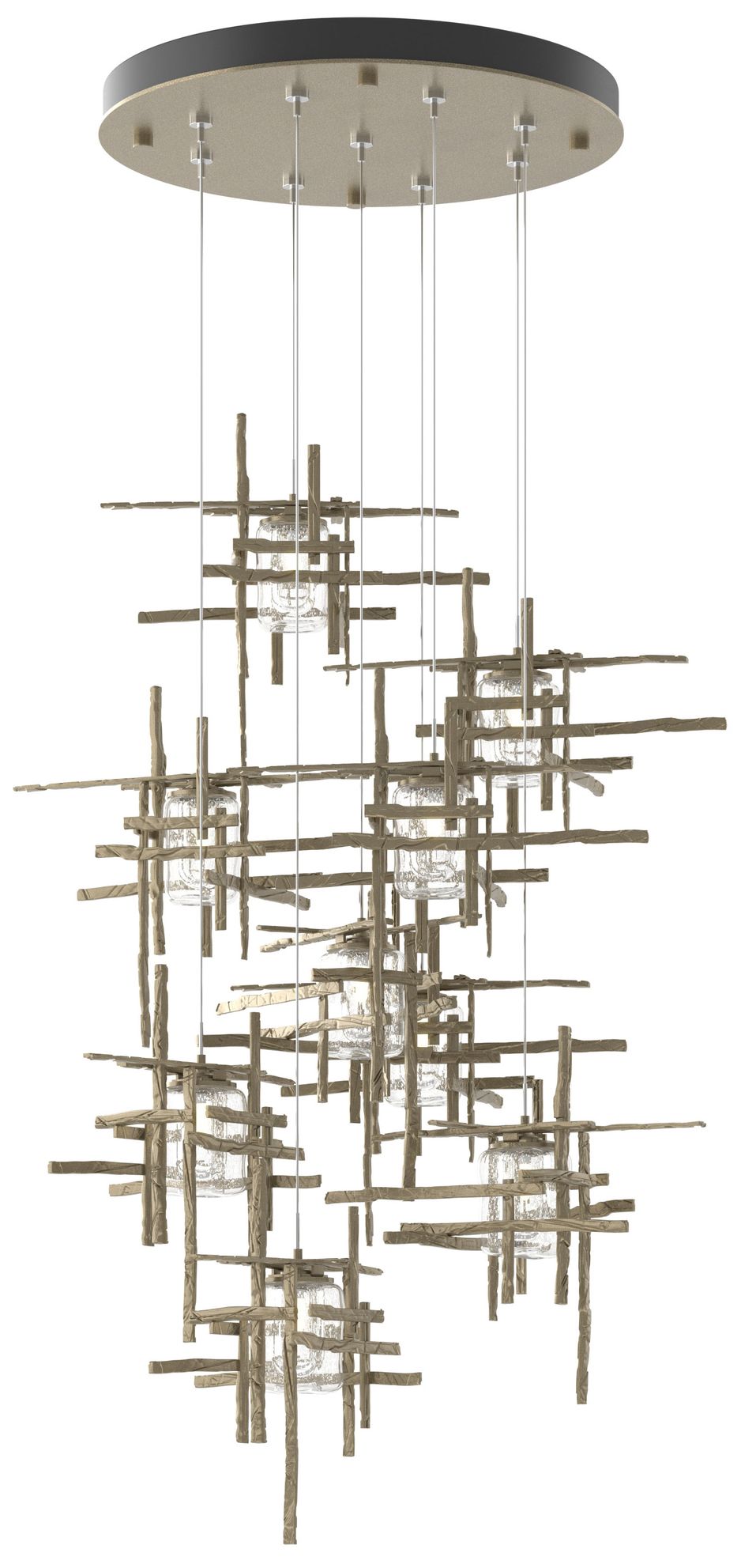 Tura 9-Light Round Soft Gold Standard Pendant W