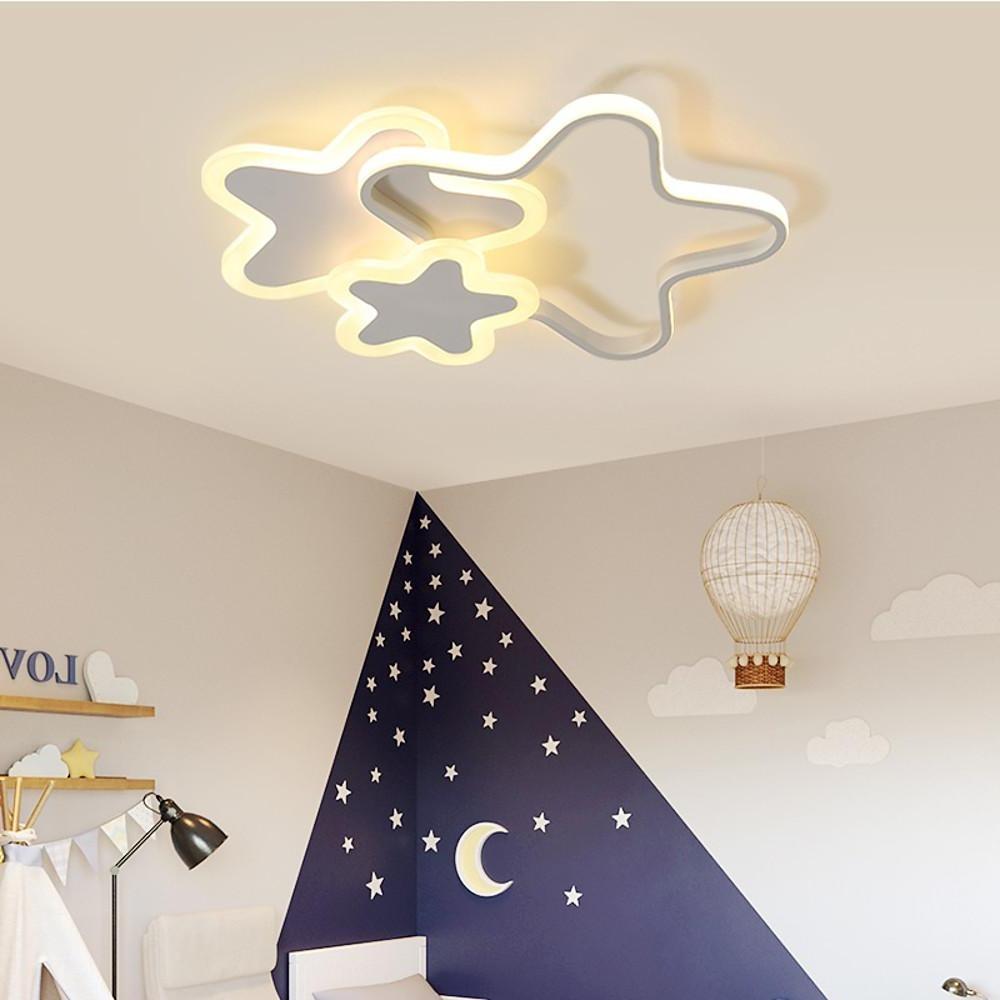 Triple Star Flush Mount Light LED Ceiling Light