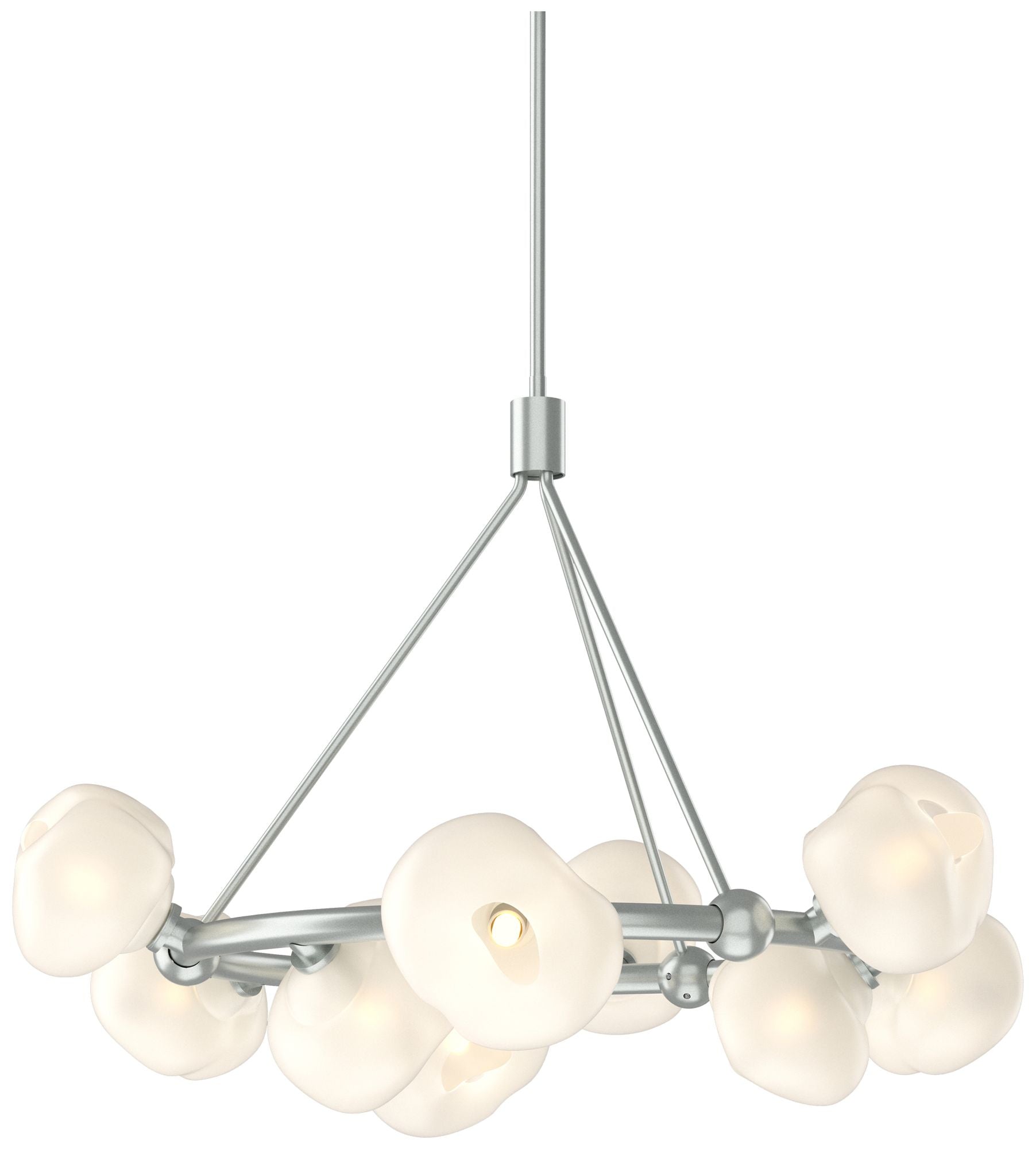 Ume 9-Light Vintage Platinum Ring Chandelier