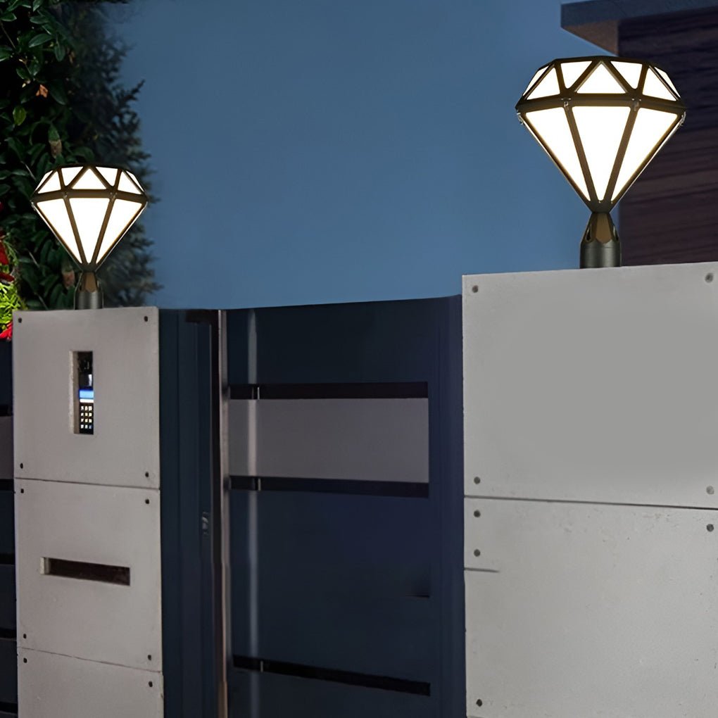 Unique Diamond-shaped LED Post Lights Outdoor Lights