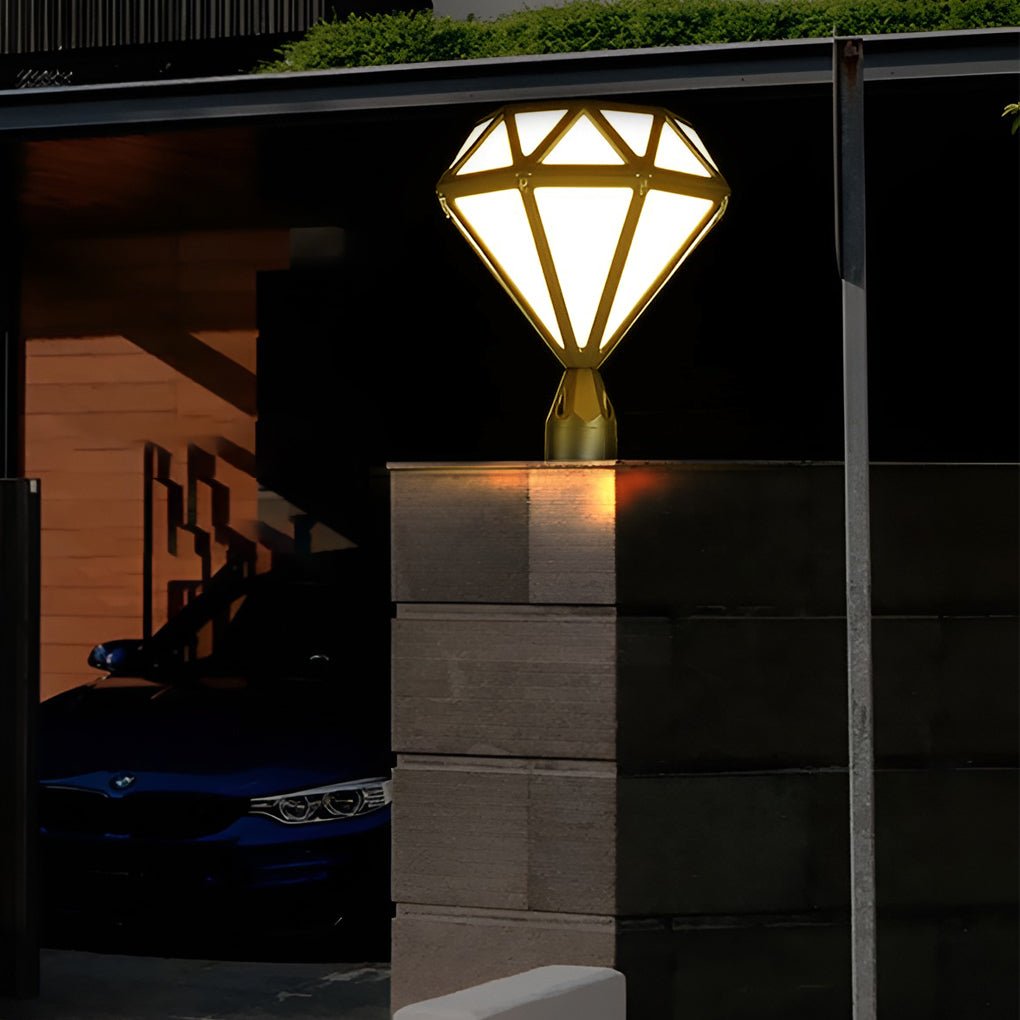 Unique Diamond-shaped LED Post Lights Outdoor Lights