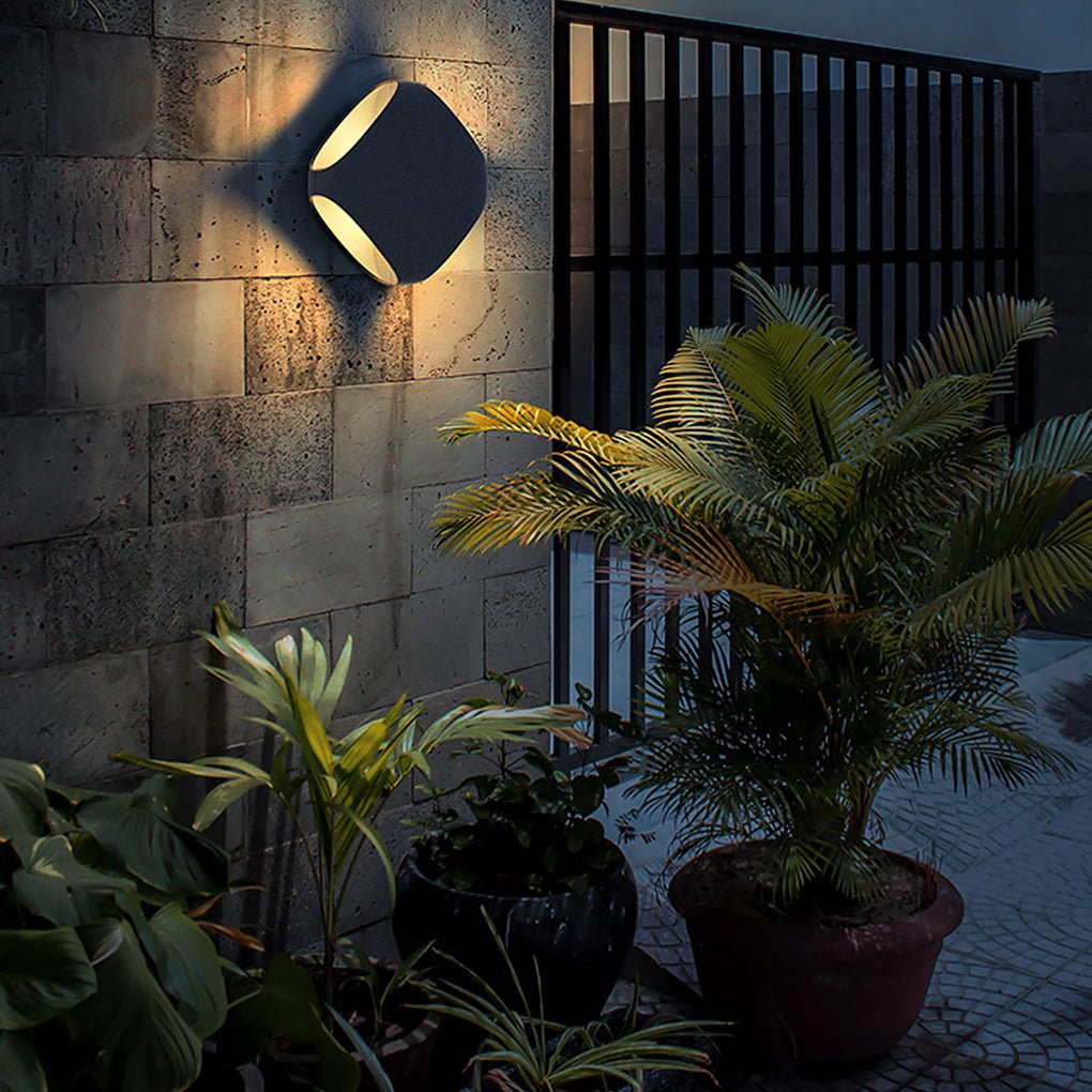 Square LED Waterproof Black Contemporary Exterior Wall Fixtures Fence, wall light, main view, Tianguang Select