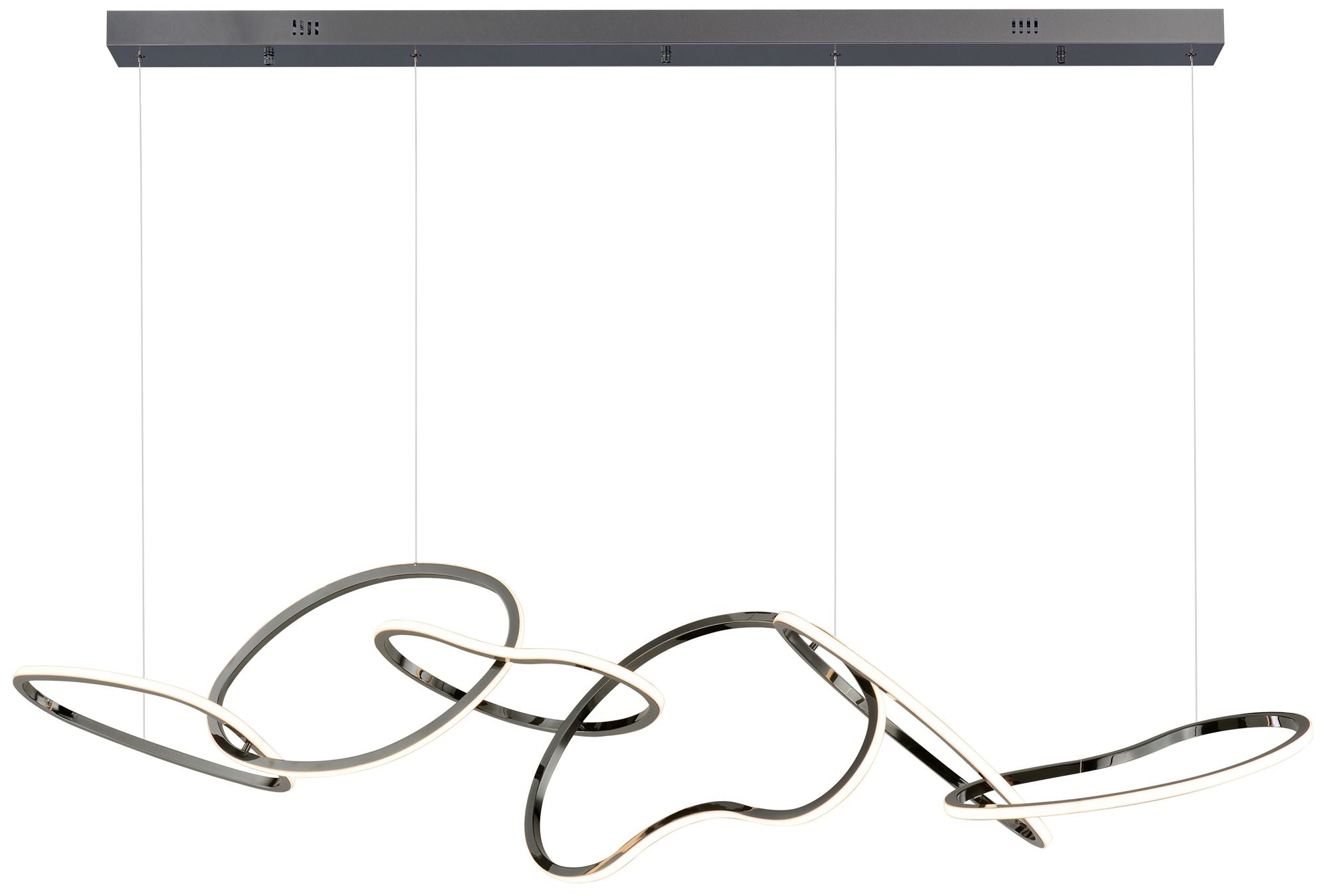 Unity 6-Light LED Black Chrome Chandelier