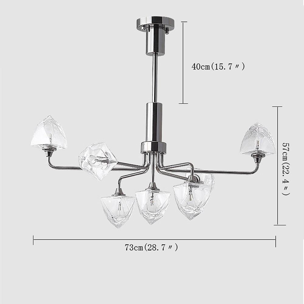 Mini Sputnik Chandelier Light Metal Glass LED for Room