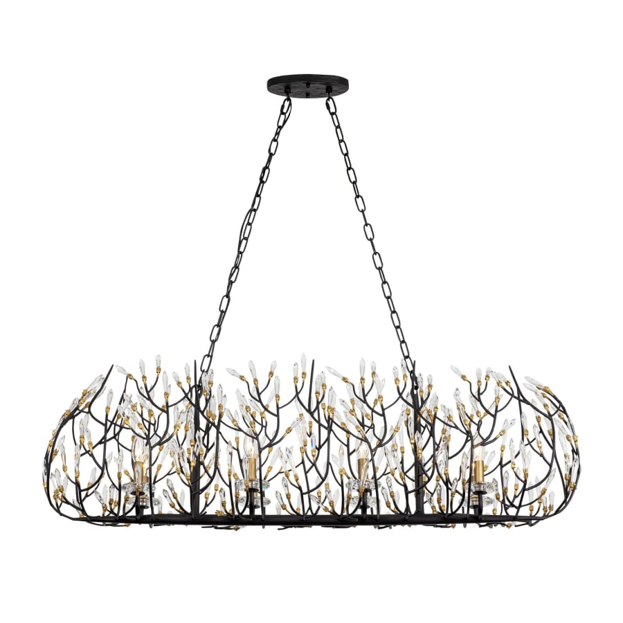 Bask 8-Light 48" Wide Crystal Linear Pendant