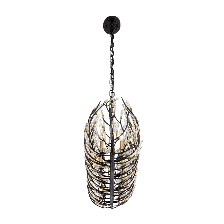 Bask 8-Light 48" Wide Crystal Linear Pendant