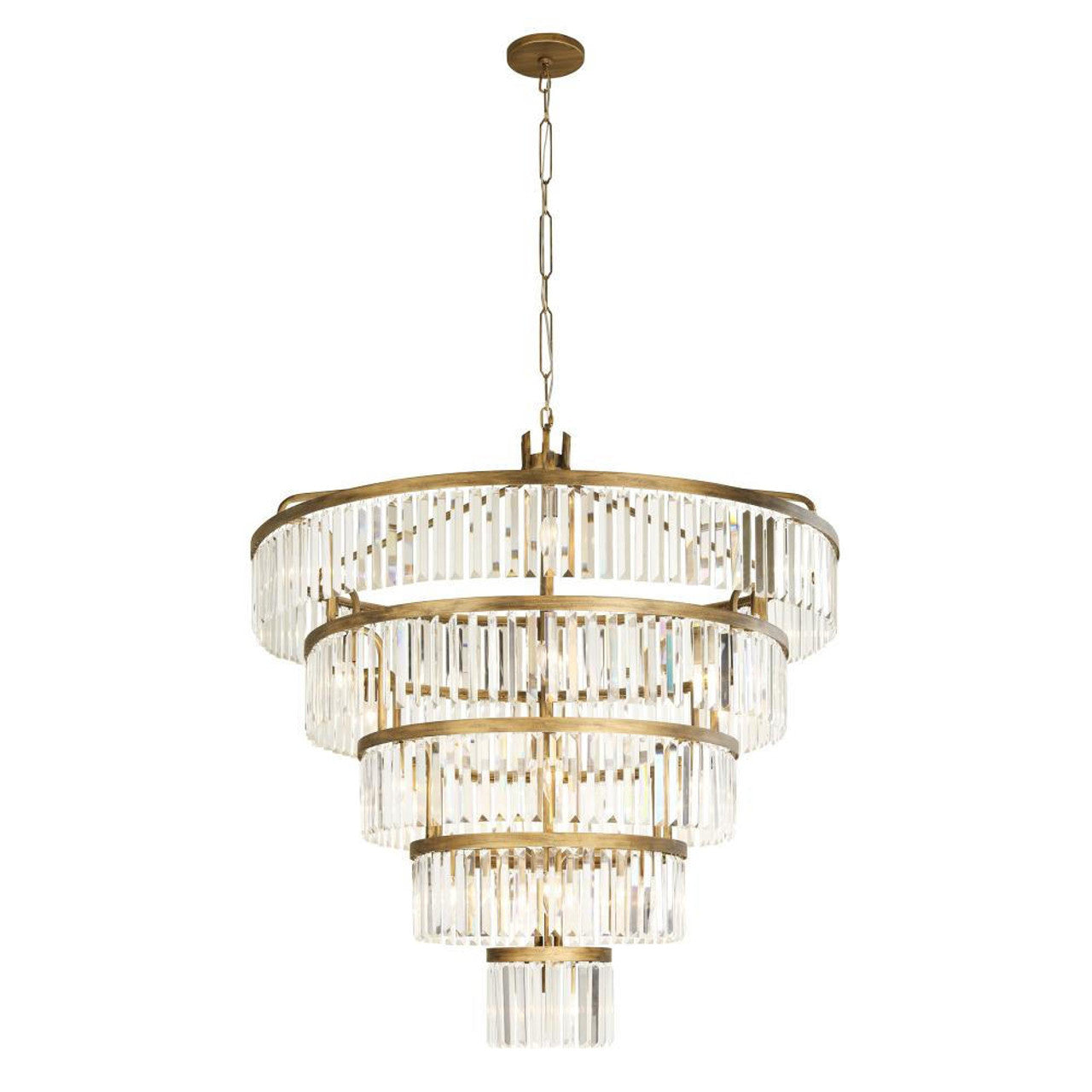 Social Club Five-Tier Chandelier - Gold