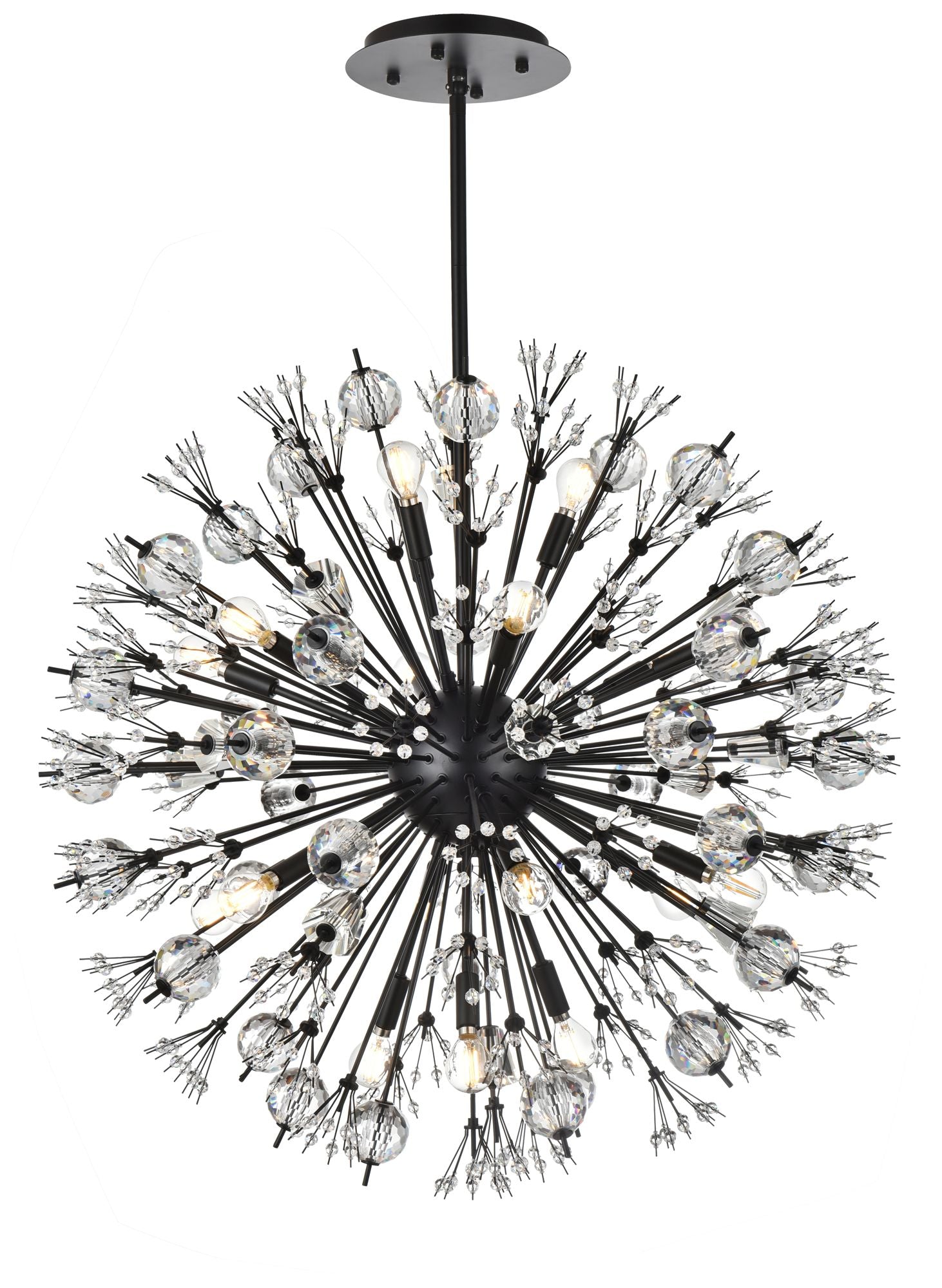 Vera 32" Crystal Starburst Round Chandelier