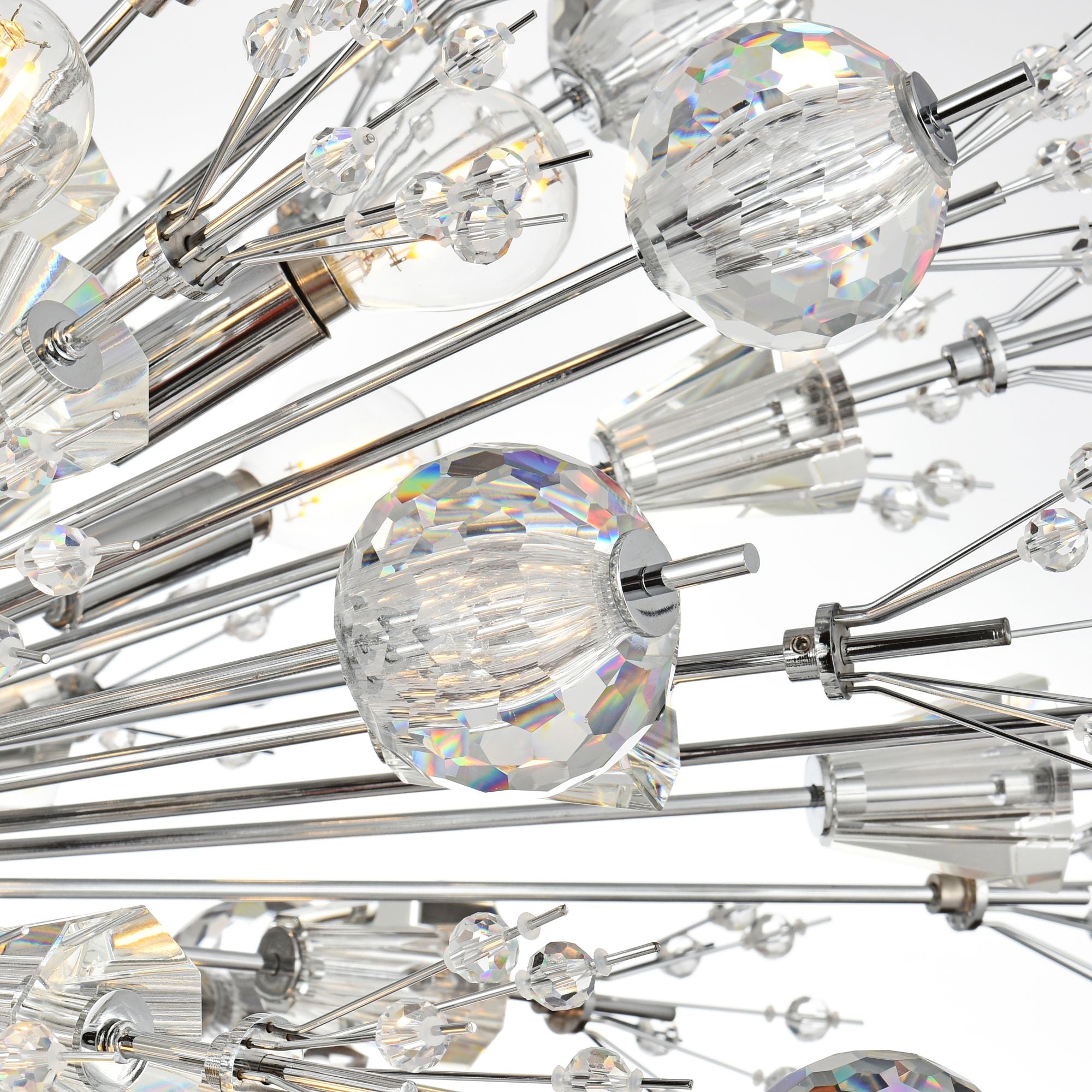 Vera 42" Crystal Starburst Oval Chandelier