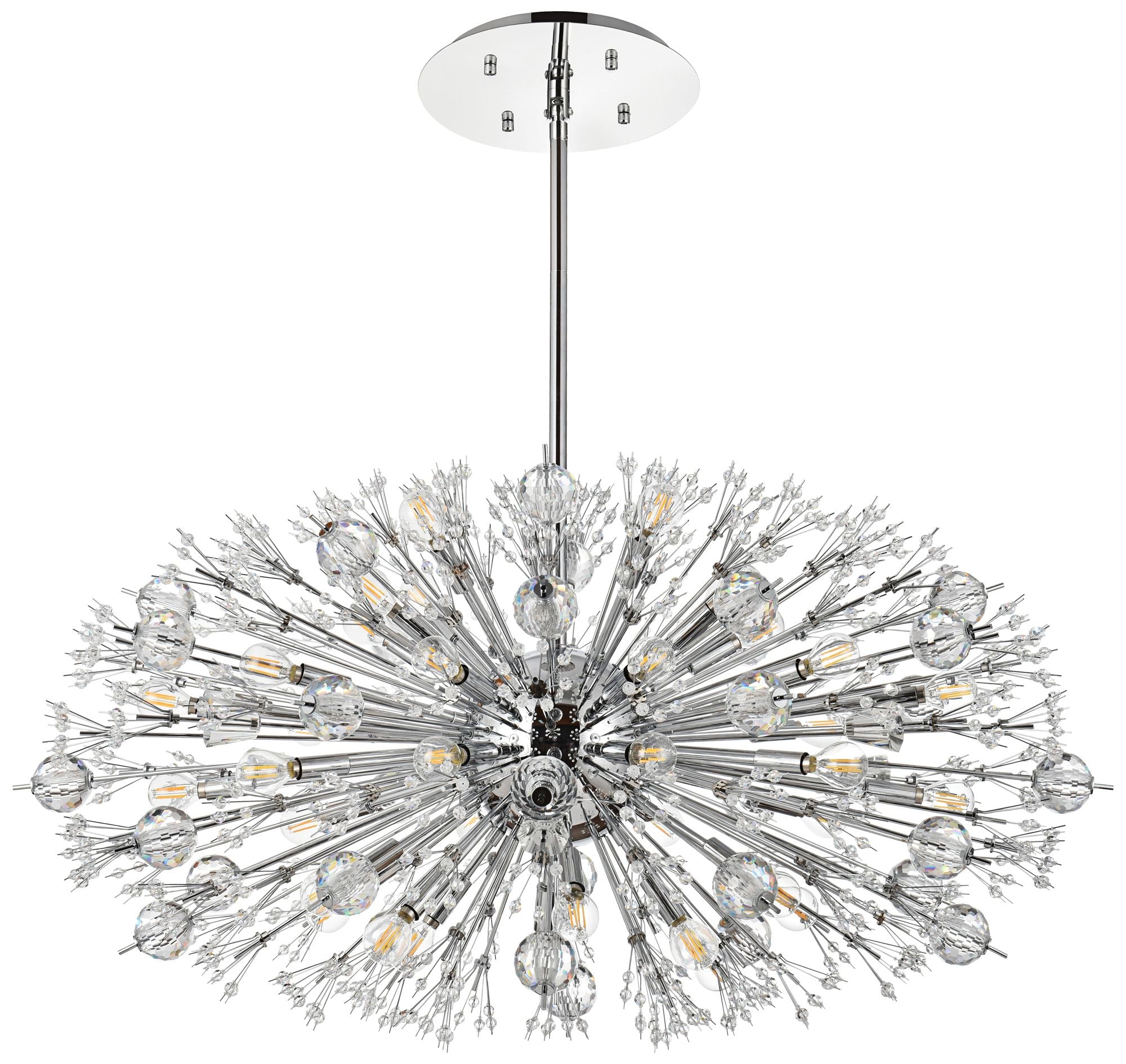 Vera 42" Crystal Starburst Oval Chandelier