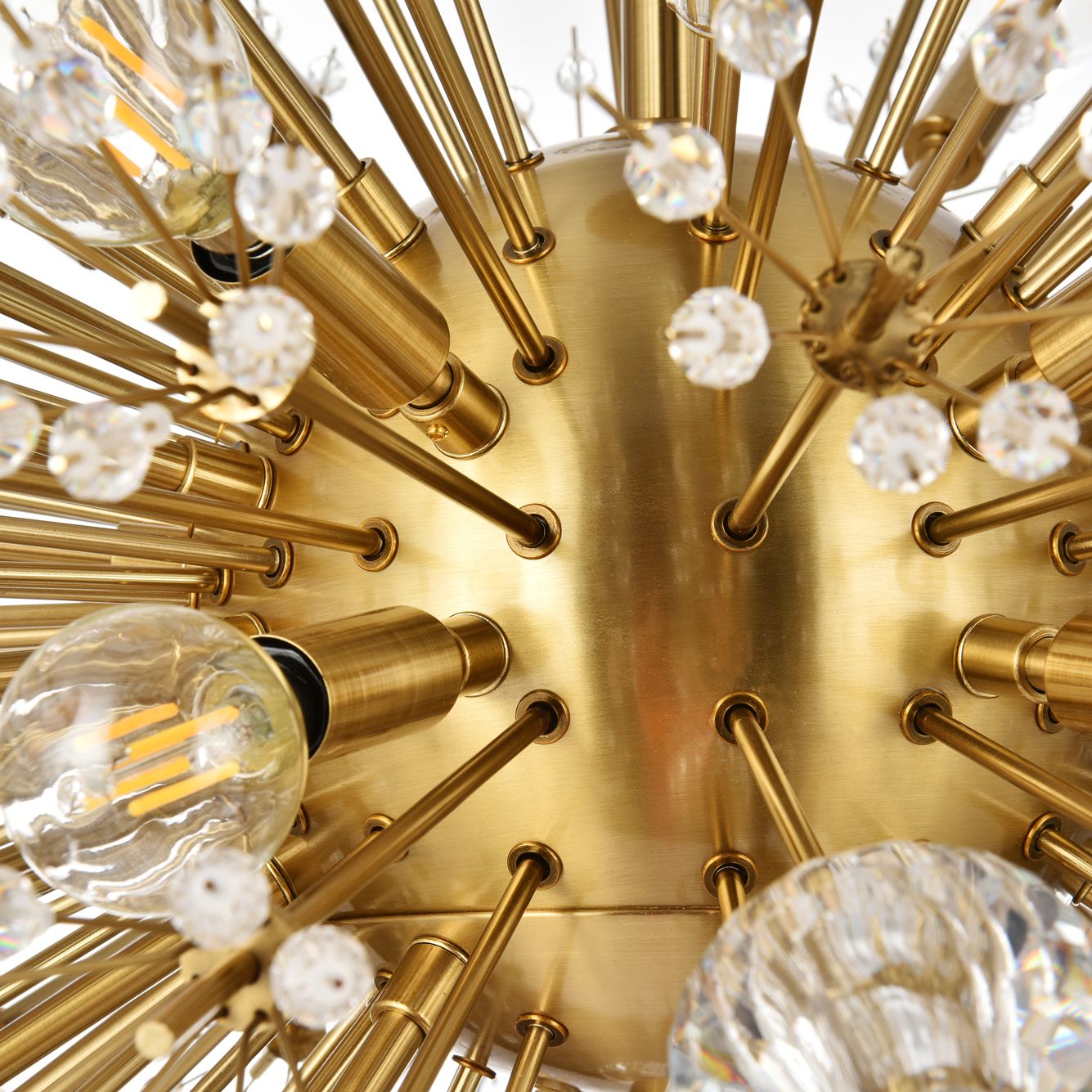 Vera 42" Wide Gold Metal 38-Light Starburst Chandelier