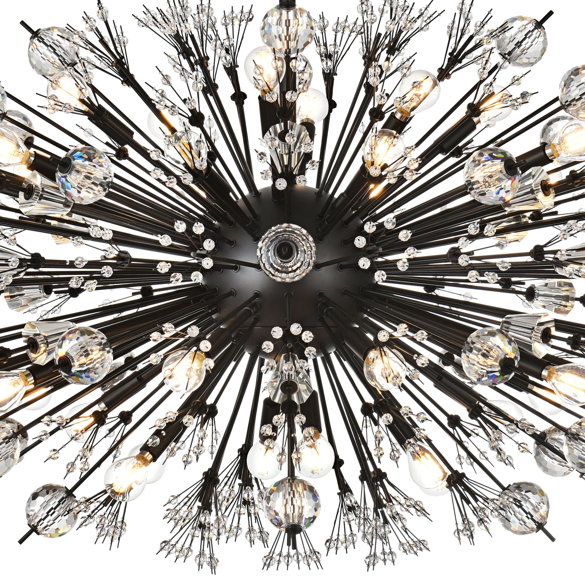 Vera 48" Crystal Starburst Oval Chandelier