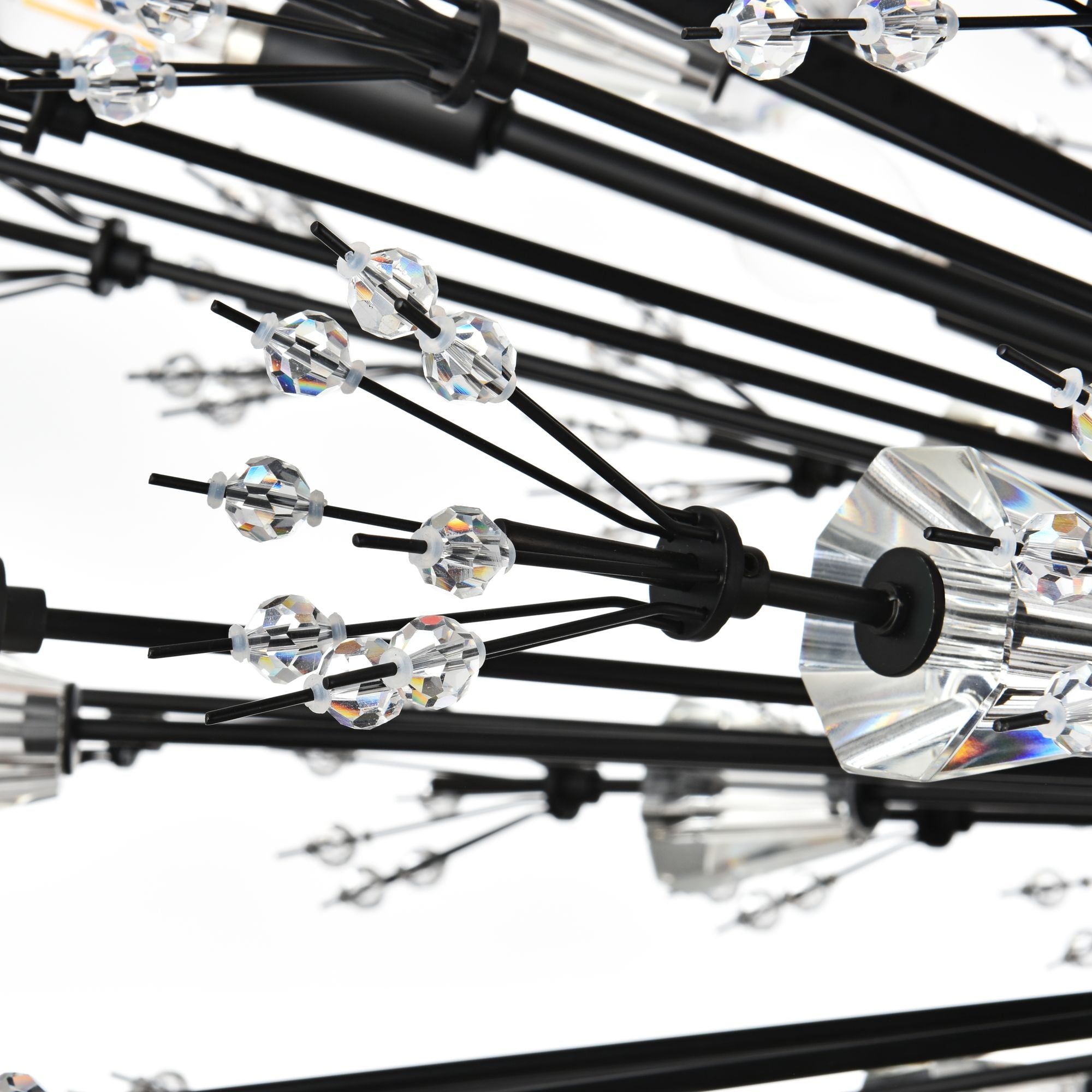 Vera 48" Crystal Starburst Oval Chandelier