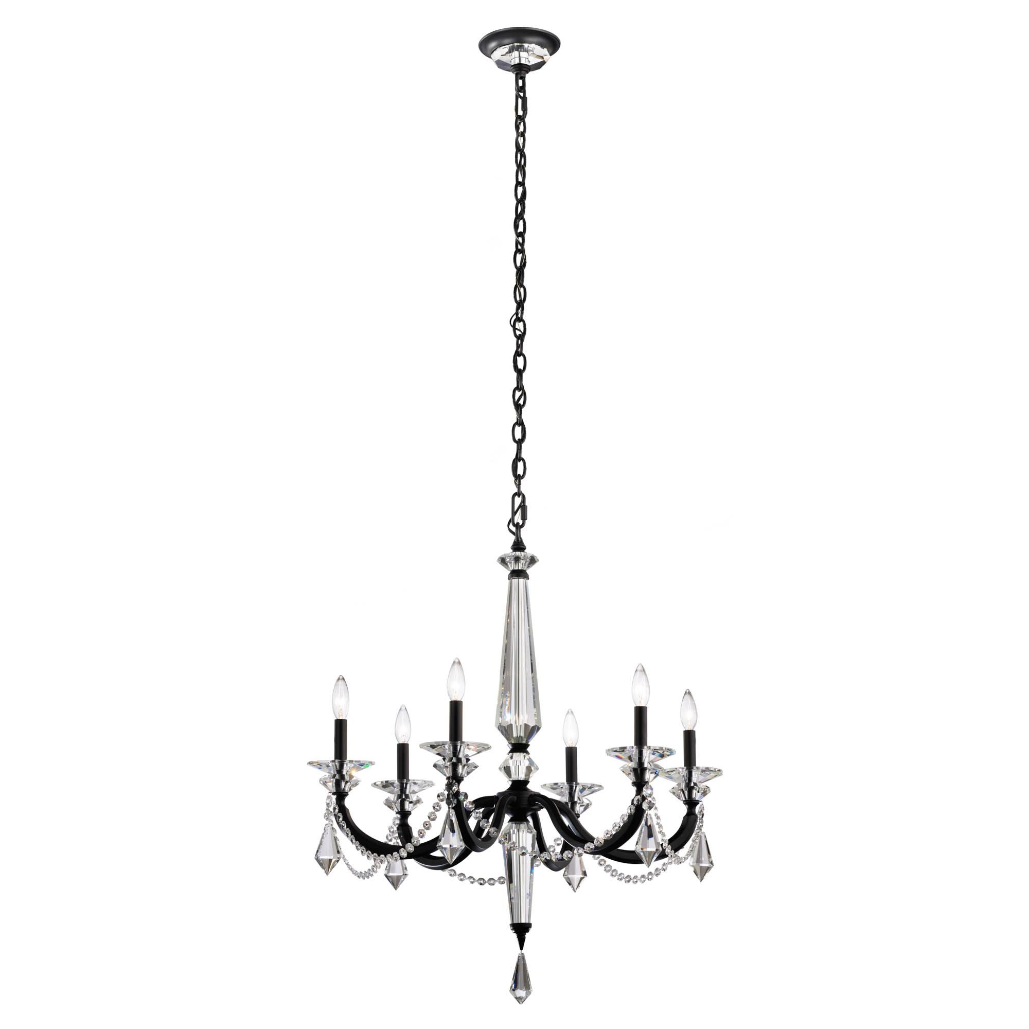 Verona 33.5"H X 6-Light Crystal Chandelier
