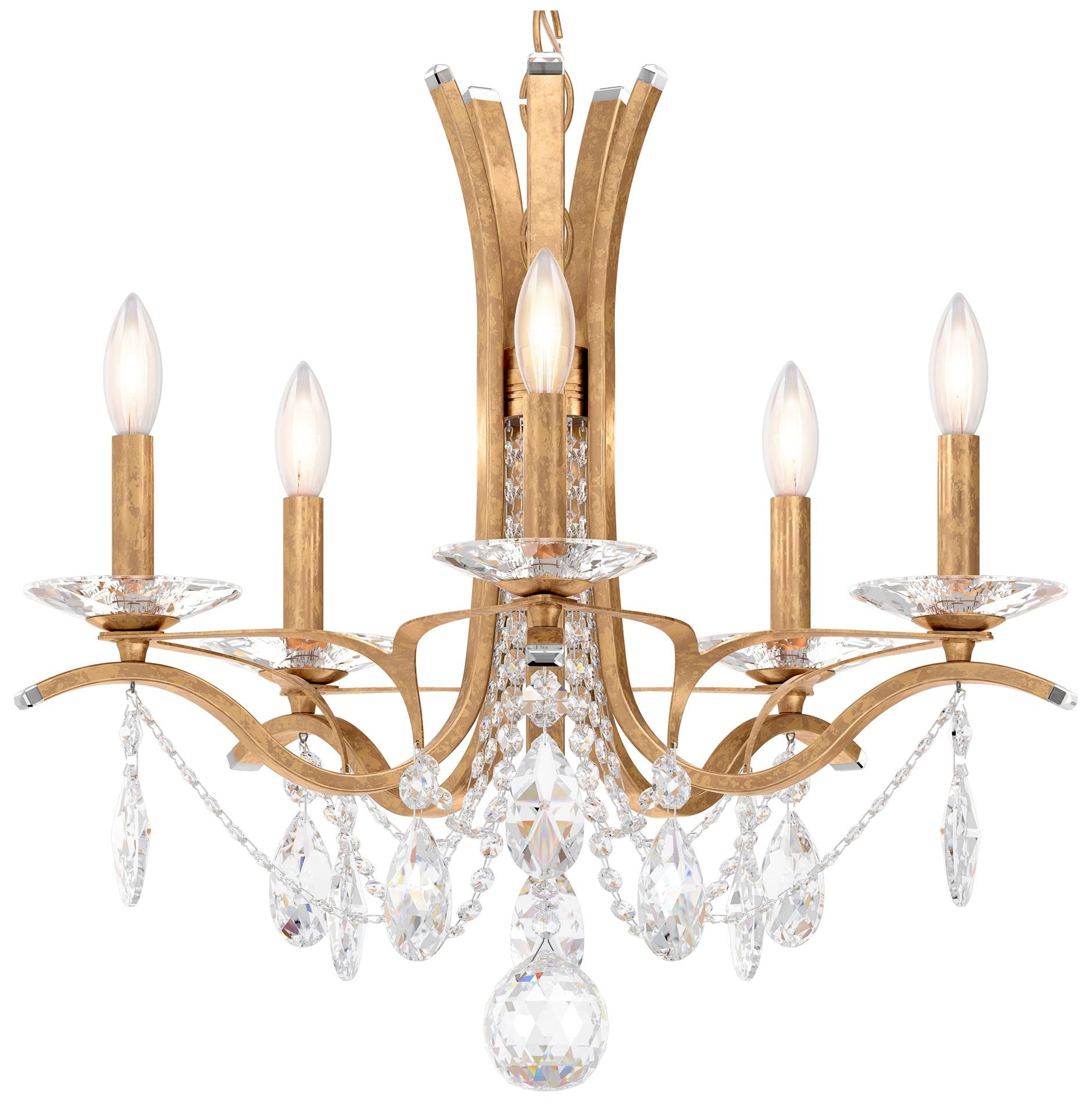 Vesca 20"H X 5-Light Crystal Chandelier in French
