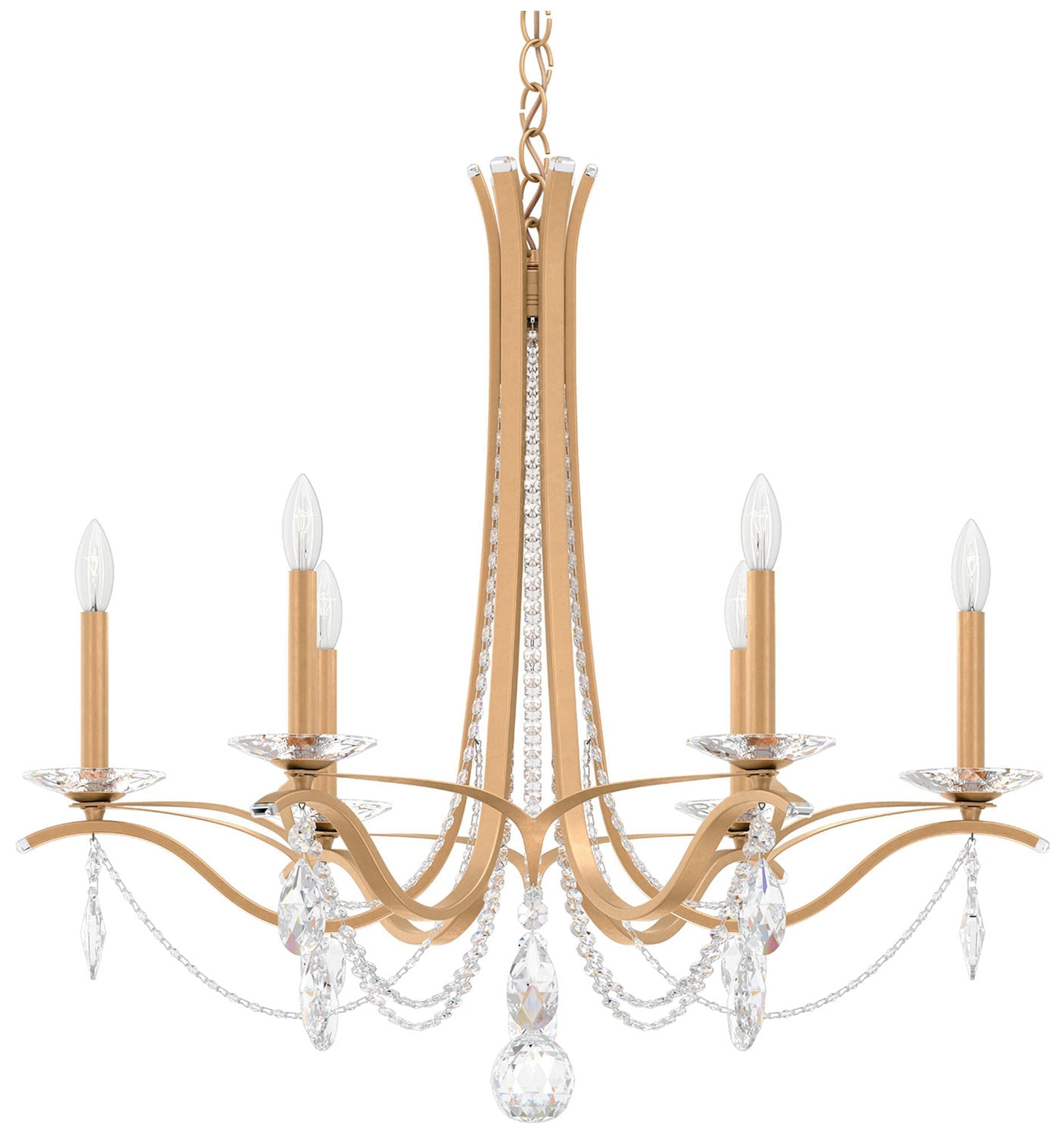 Vesca 29"H X 6-Light Crystal Chandelier in French