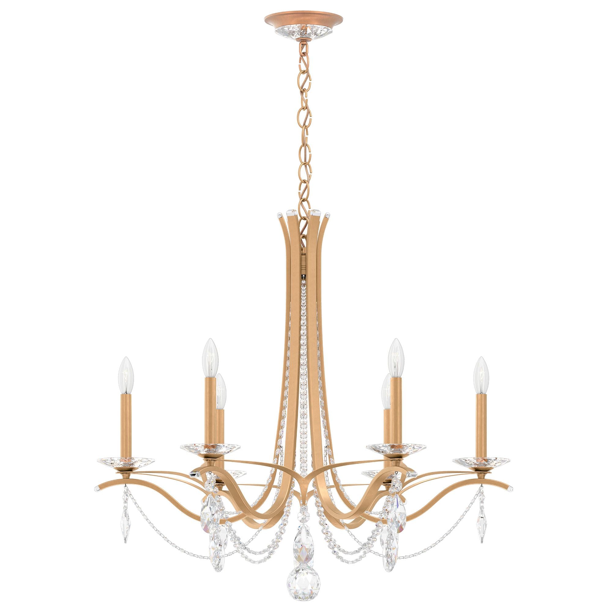 Vesca 29"H X 6-Light Crystal Chandelier in French