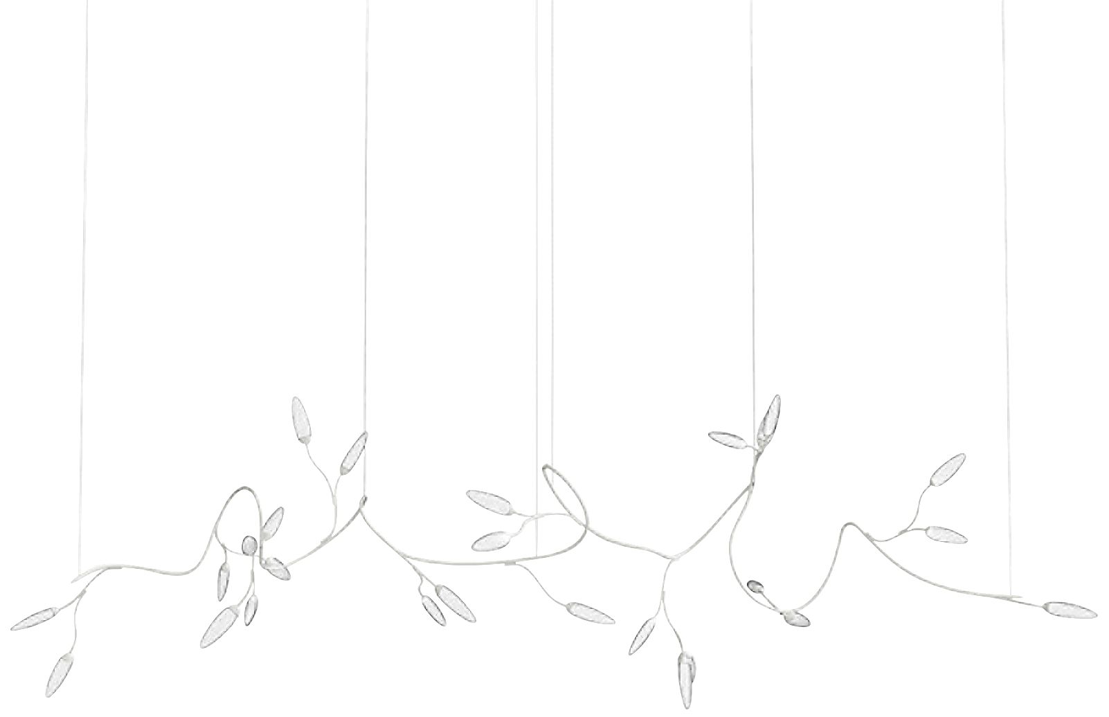 Vines 158.5" Wide White 26-Light LED Island Pendant