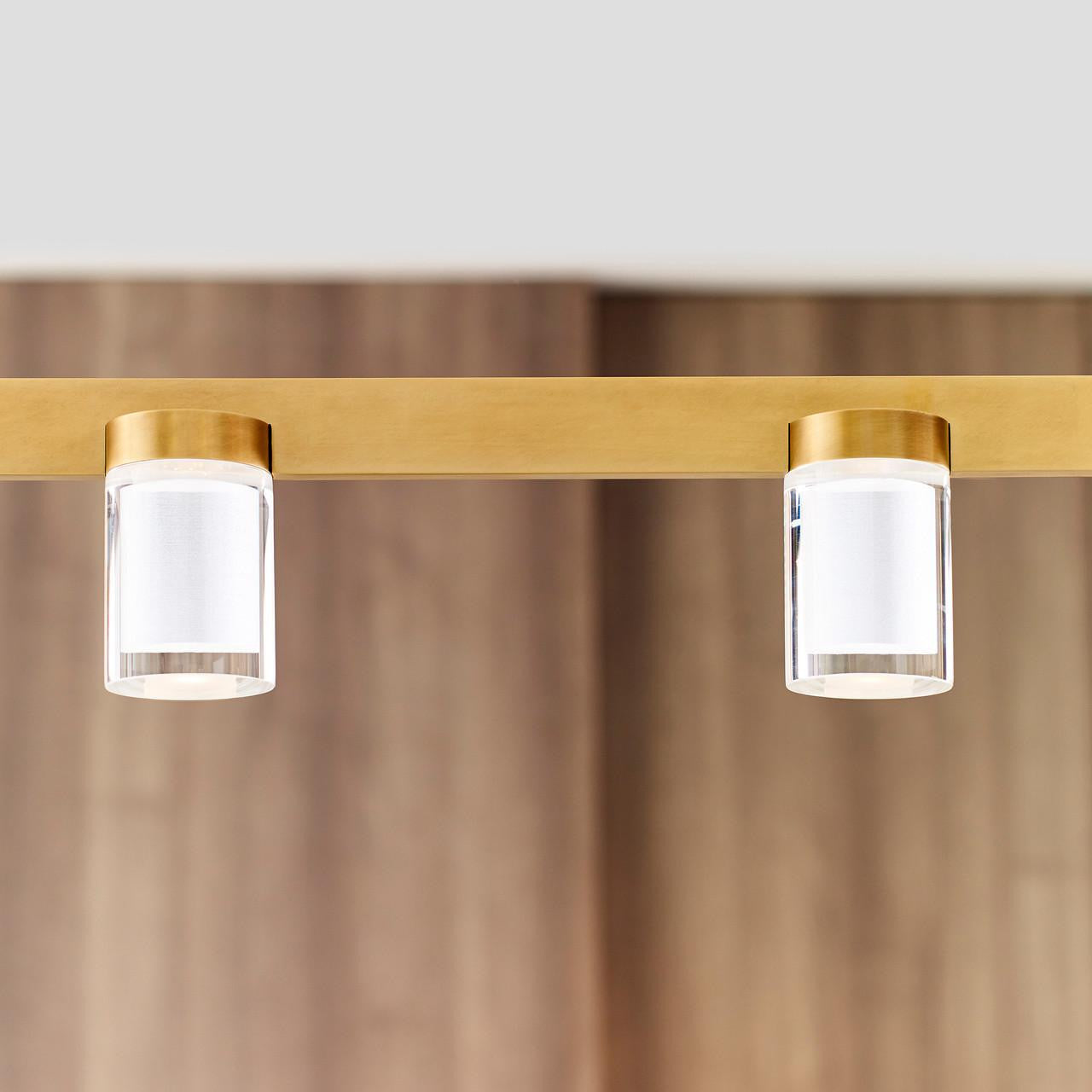 Cascadian Chandelier, 18-Light, Aged Gold Brass, Opal