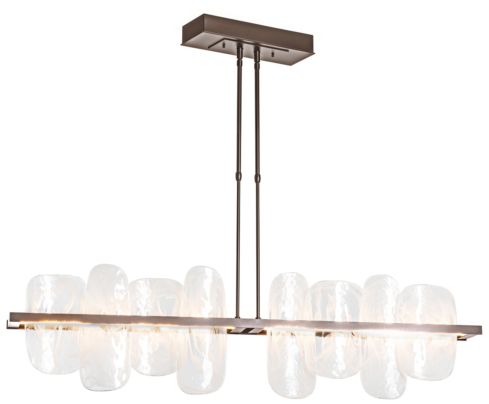 bronze linear pendant shown as a main product image for kitchen islands