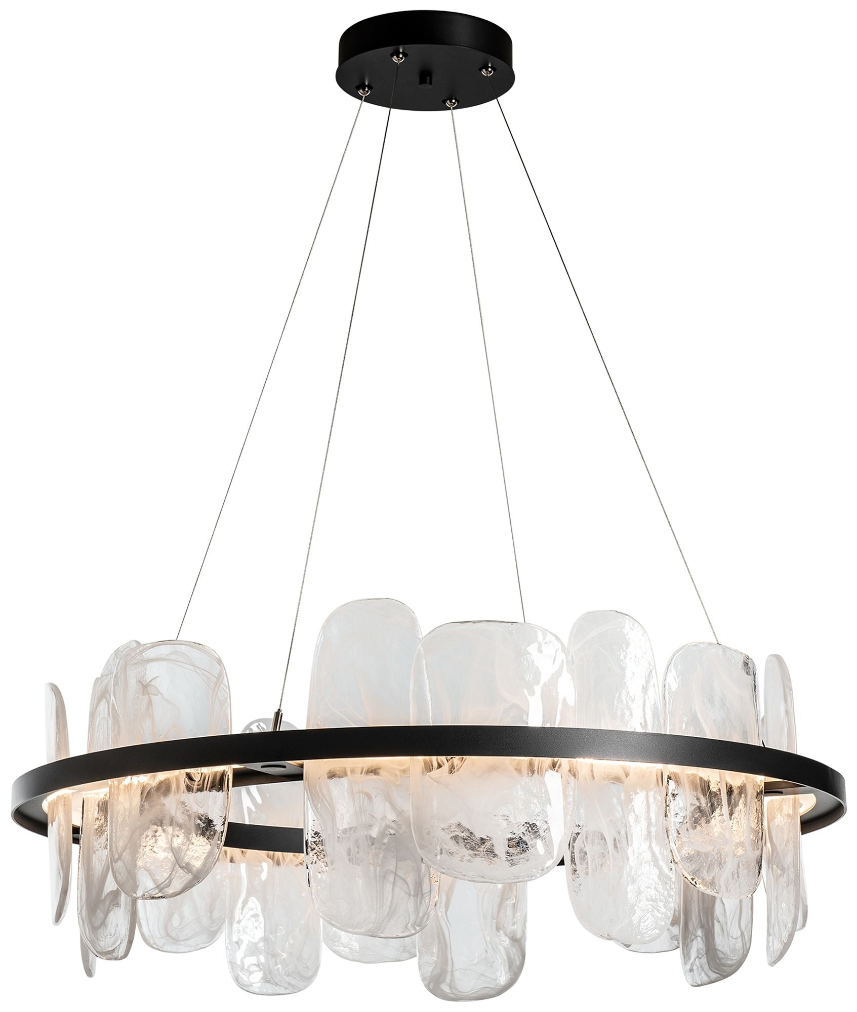 Vitre Circular LED Black Chandelier