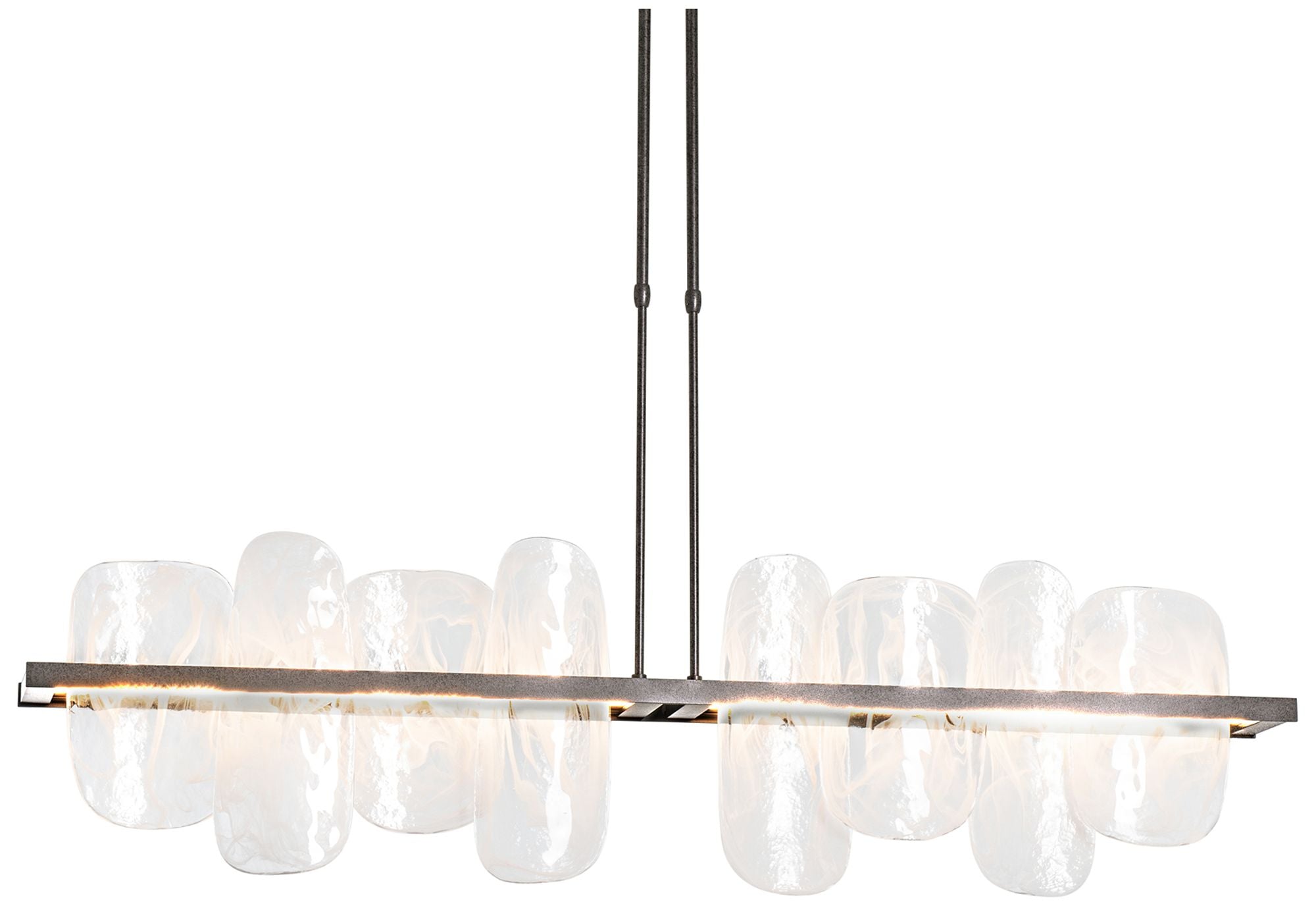 Vitre Large Linear LED Iron Finsih Chandelier