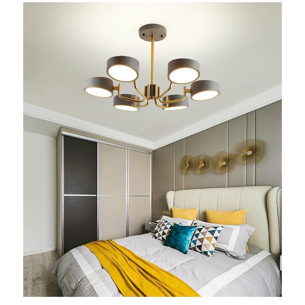 Six-Light Modernist LED Flush Mount Ceiling Light