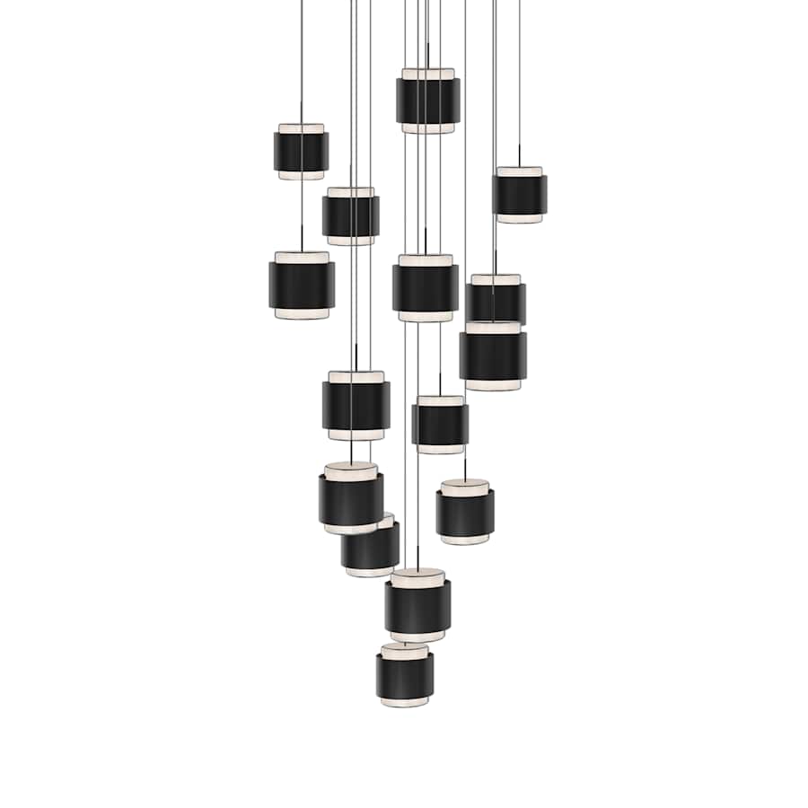 Banded 23" Wide LED Multi-Light Pendant