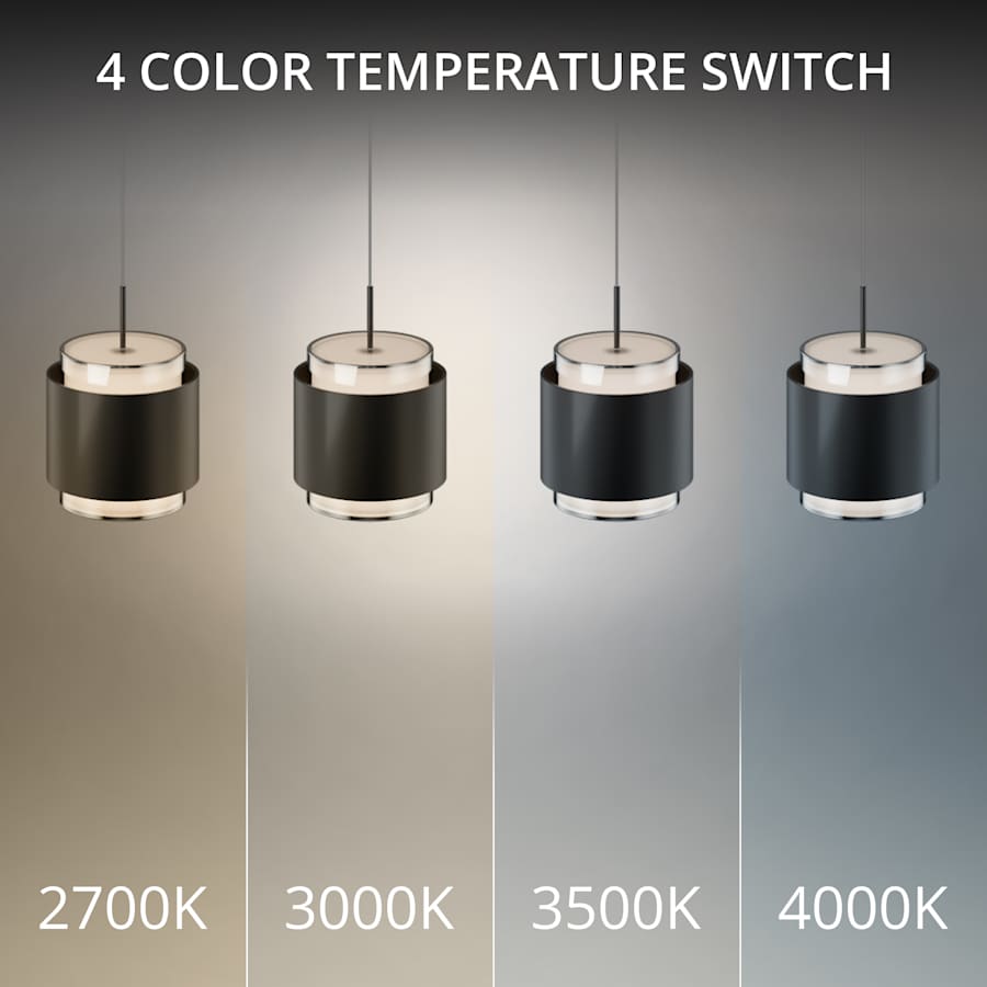 Banded 42" Wide LED Multi-Light Pendant