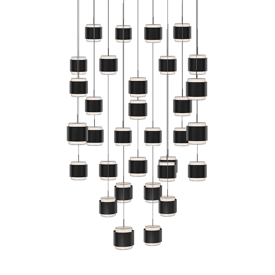 Banded 36" Wide LED Multi-Light Pendant